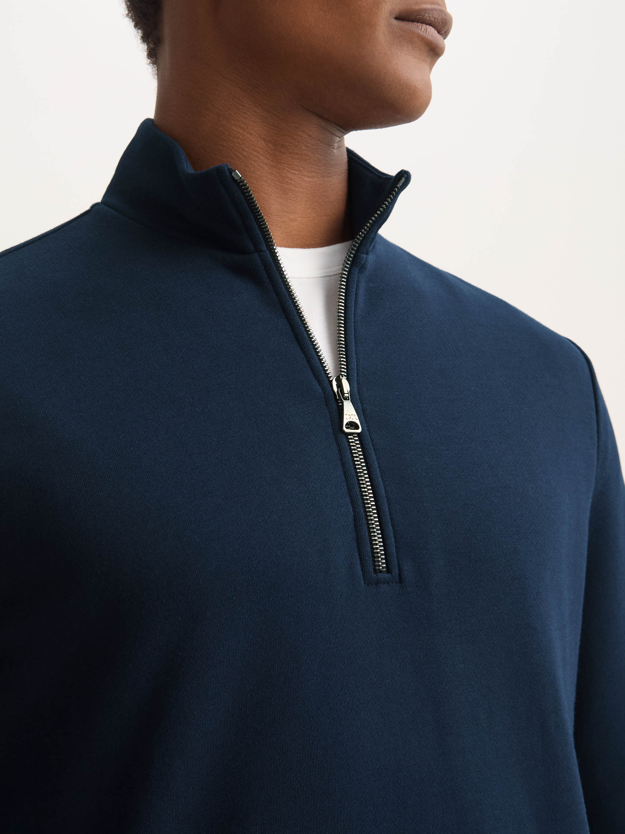 Men's Half-Zip Pullover Quinn Cotton Modal Navy