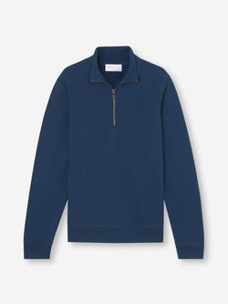 Men's Half-Zip Pullover Quinn Cotton Modal Navy