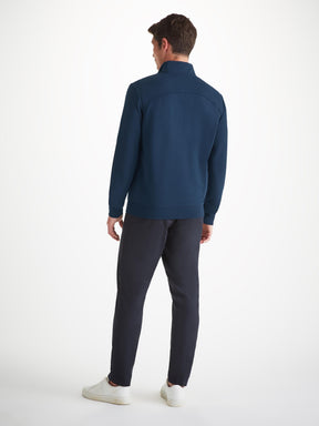 Men's Half-Zip Pullover Quinn Cotton Modal Navy