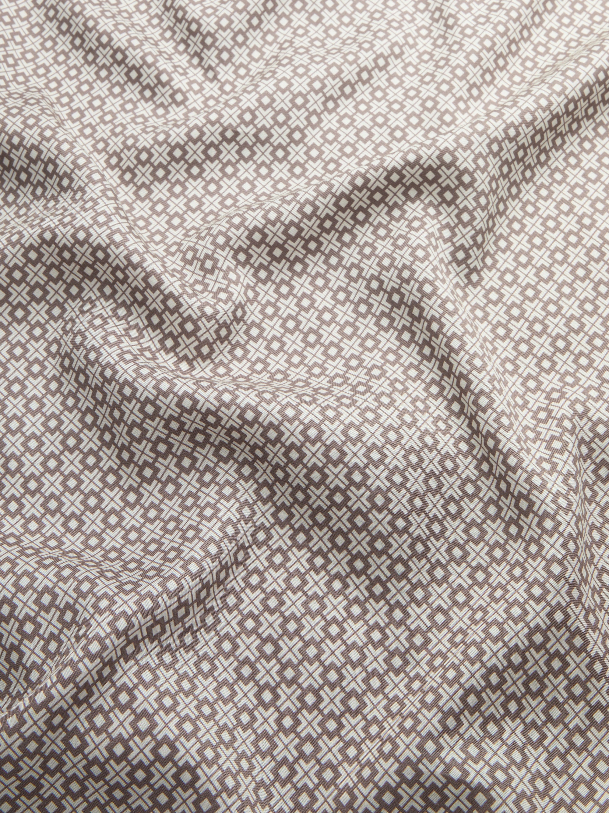 Men's Short Sleeve Shirt London Geo Cross Taupe