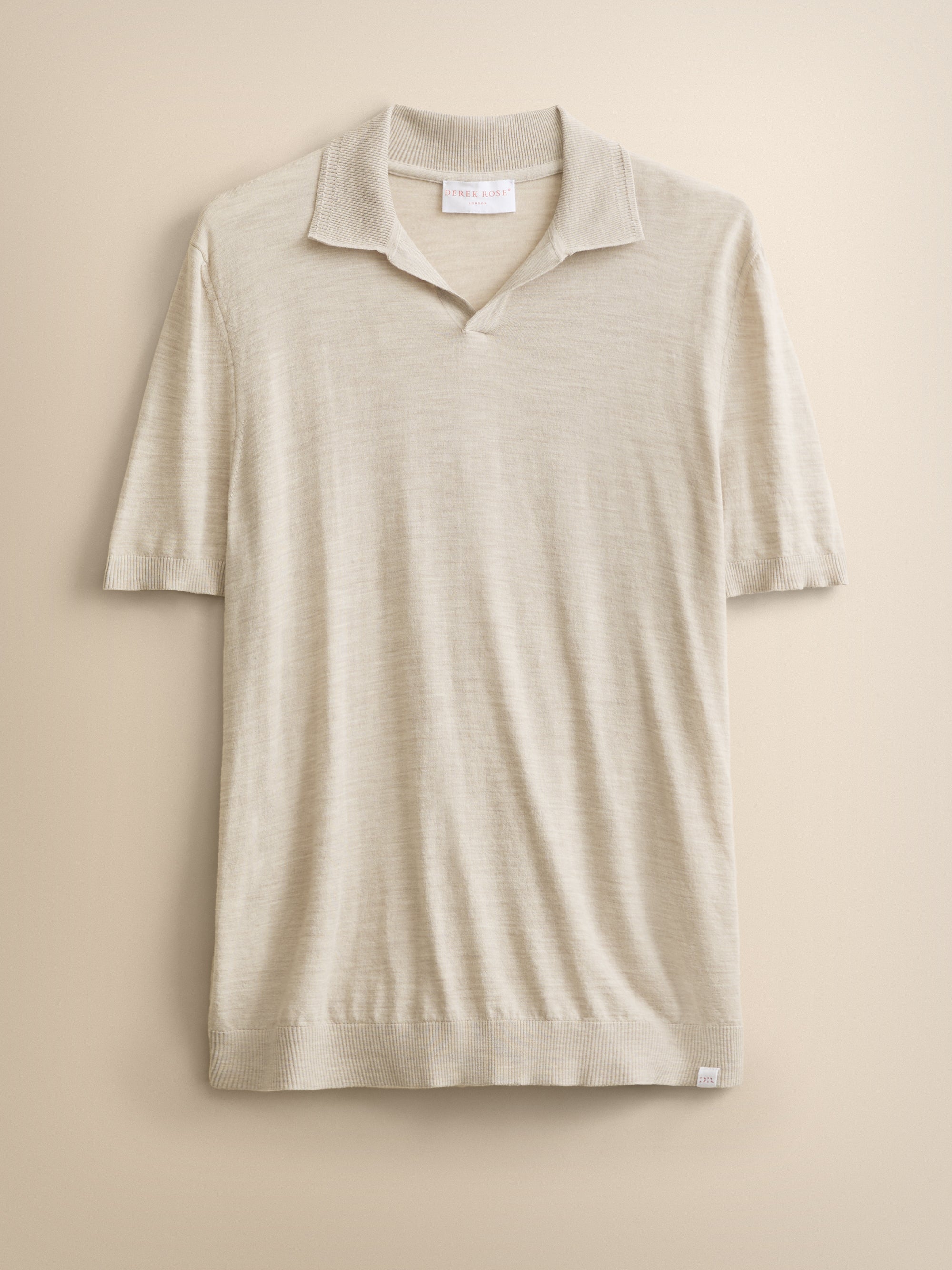 Orson Superfine Merino Wool Polo Shirt Ecru