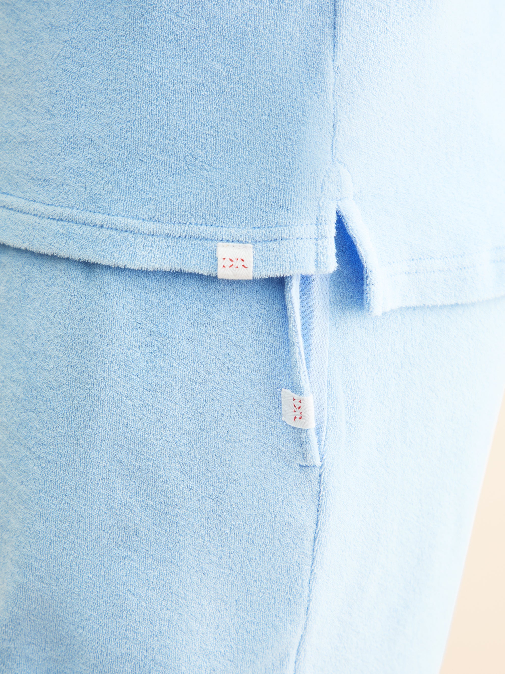 Men's Polo Shirt Teddy Cotton Towelling Light Blue