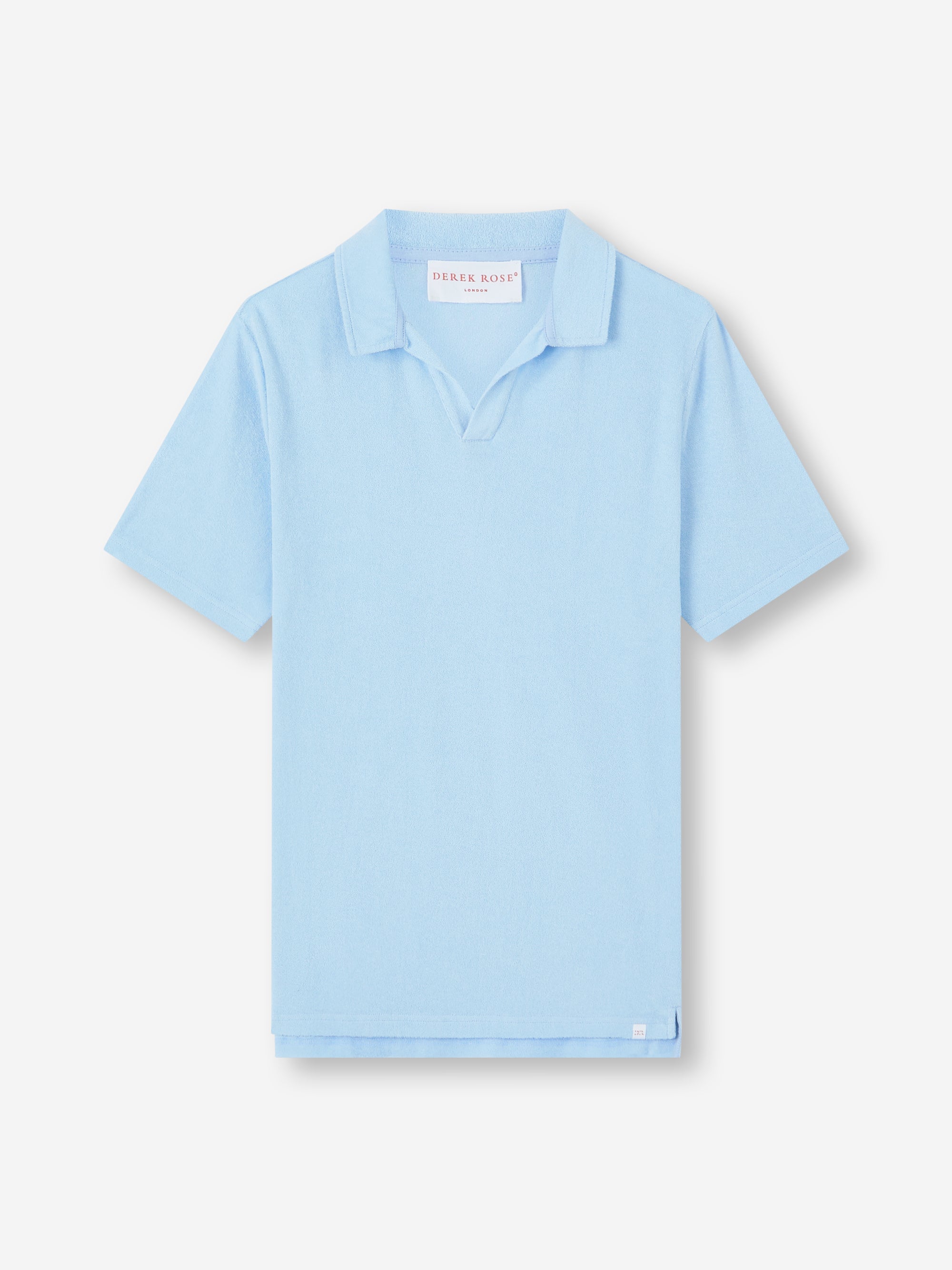 Men's Polo Shirt Teddy Cotton Towelling Light Blue