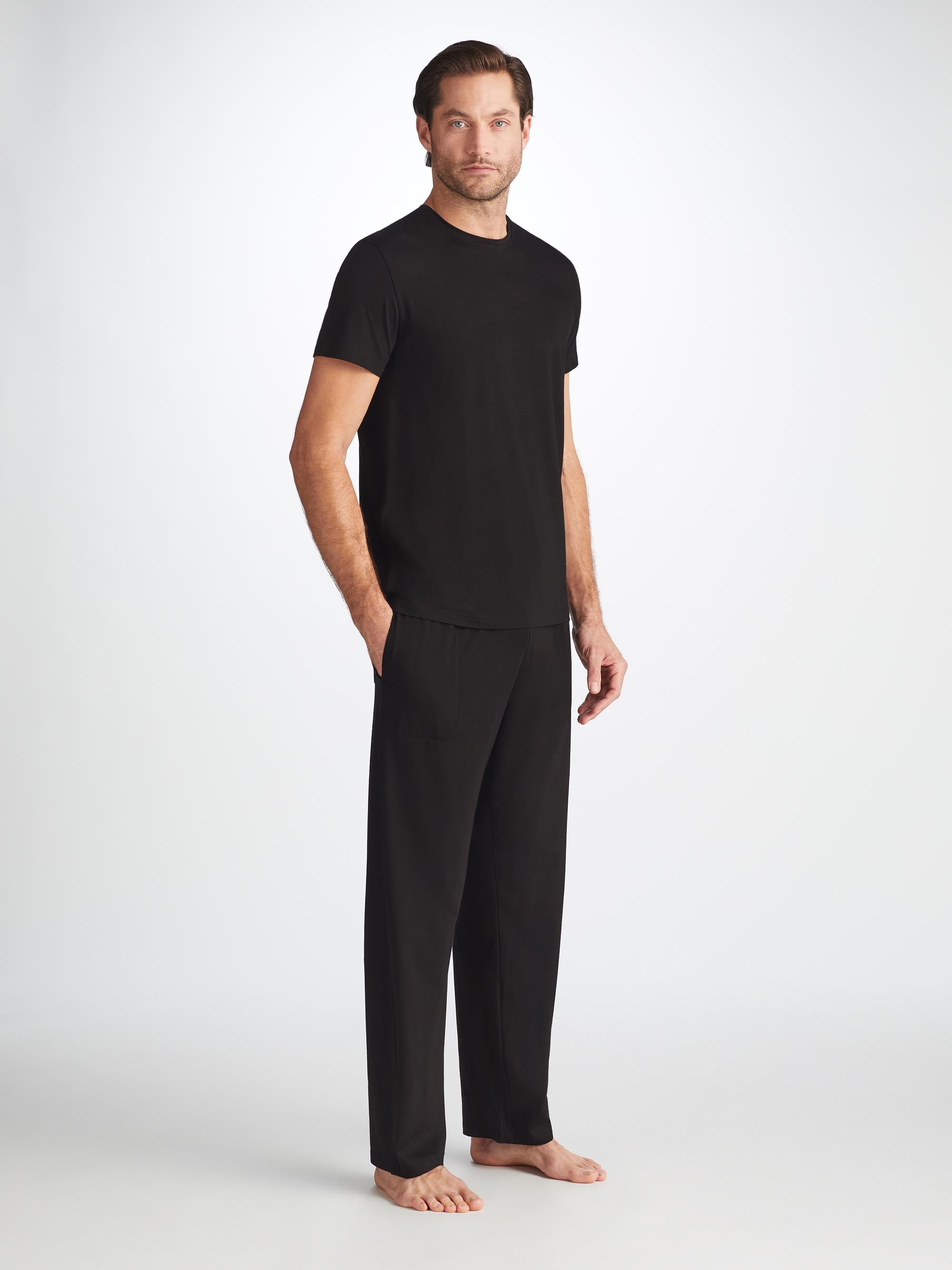 Men's Lounge Trousers Basel Micro Modal Stretch Black