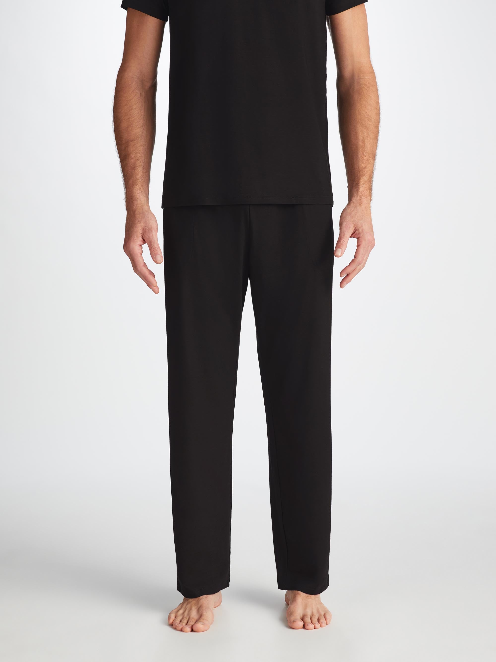 Men's Lounge Trousers Basel Micro Modal Stretch Black