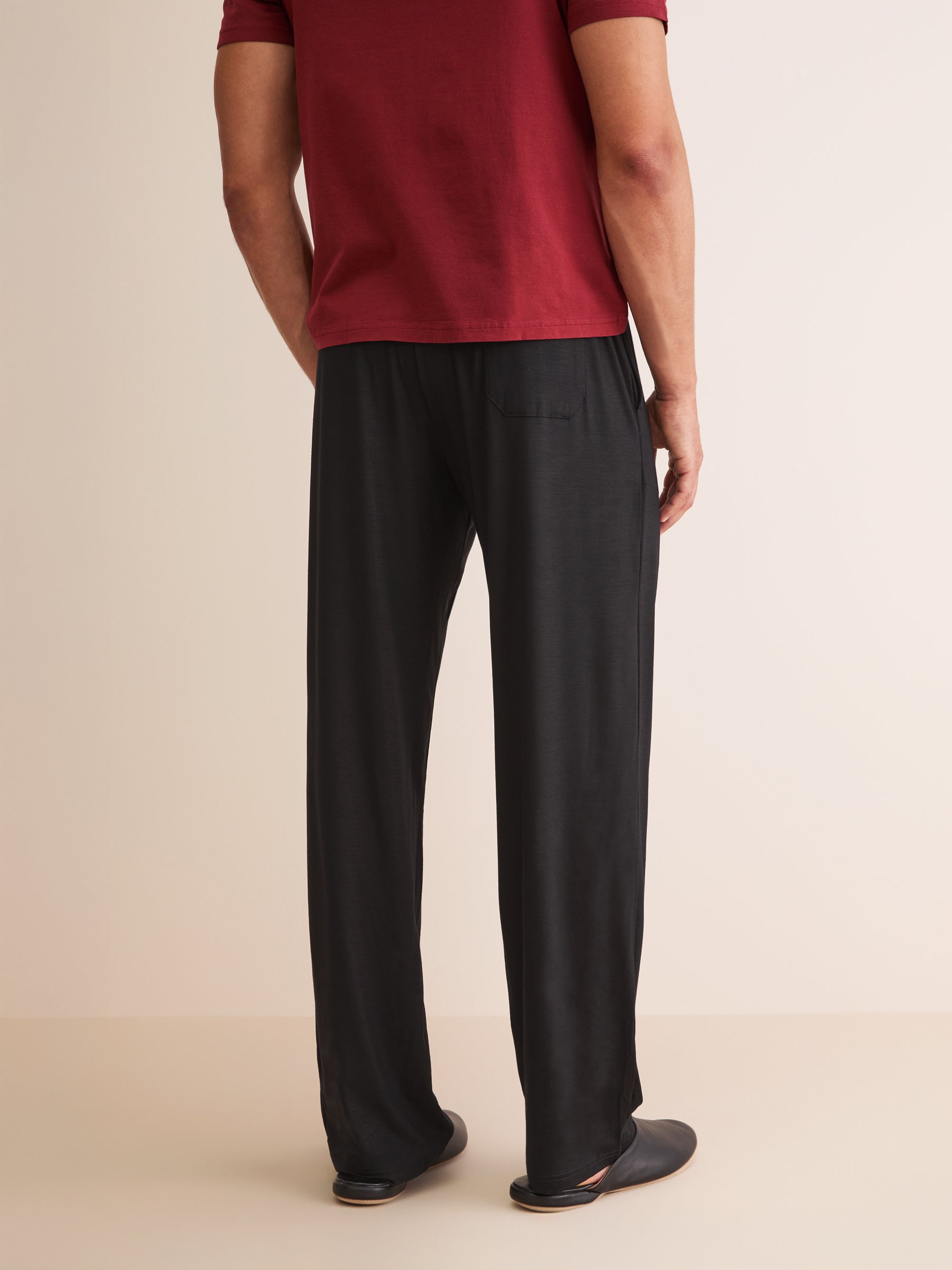 Men's Lounge Trousers Basel Micro Modal Stretch Black