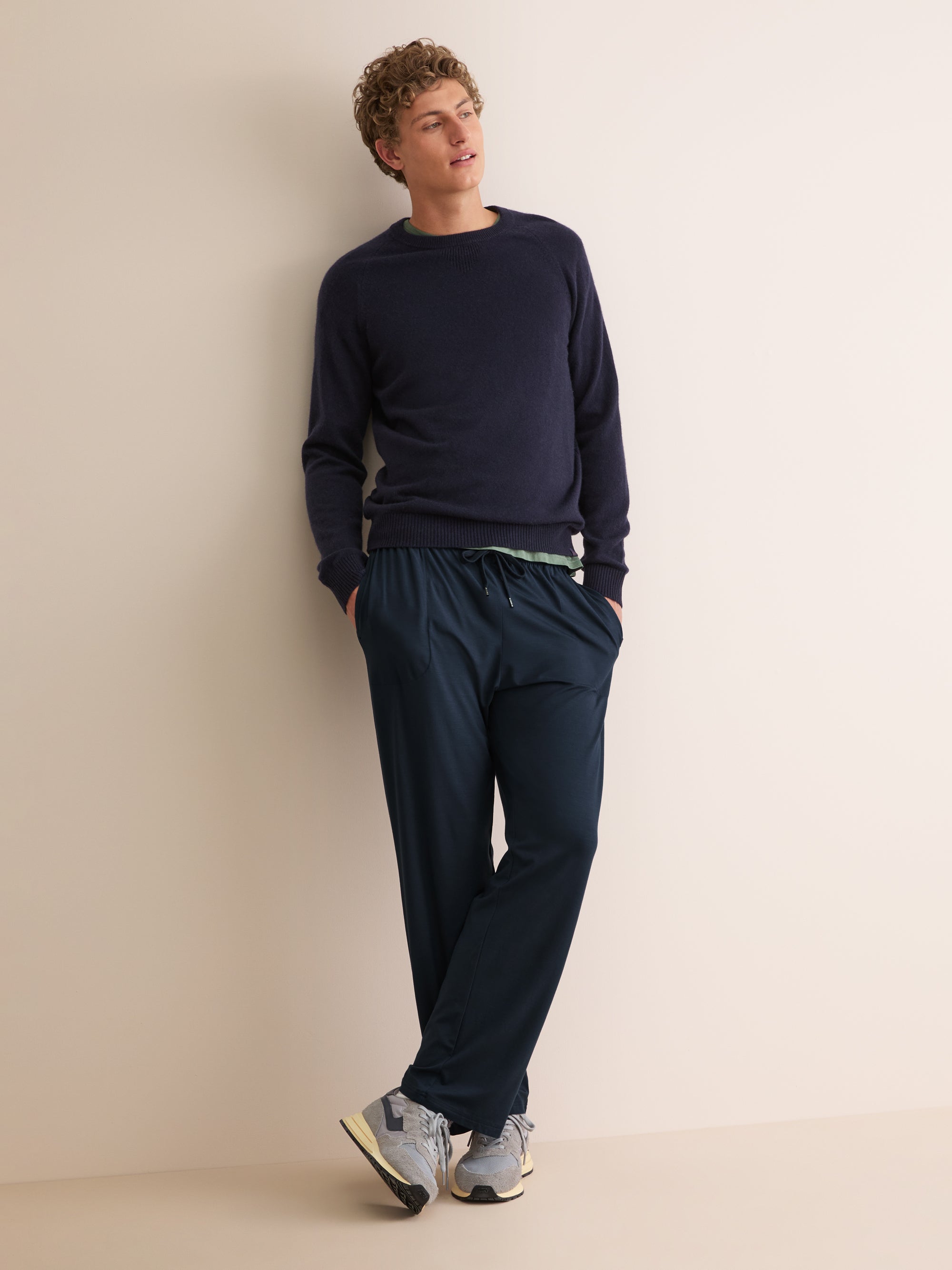 Men's Lounge Trousers Basel Micro Modal Stretch Navy