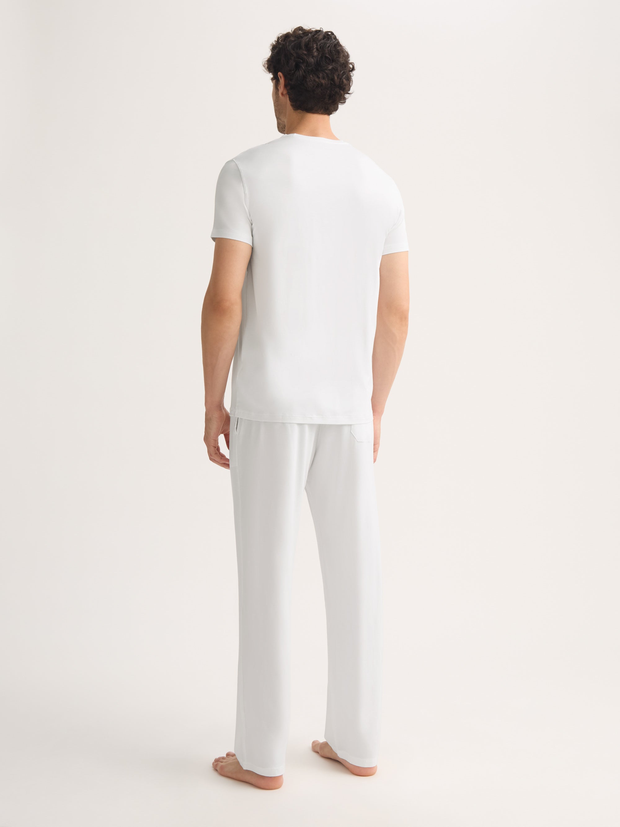 Men's Lounge Trousers Basel Micro Modal Stretch White