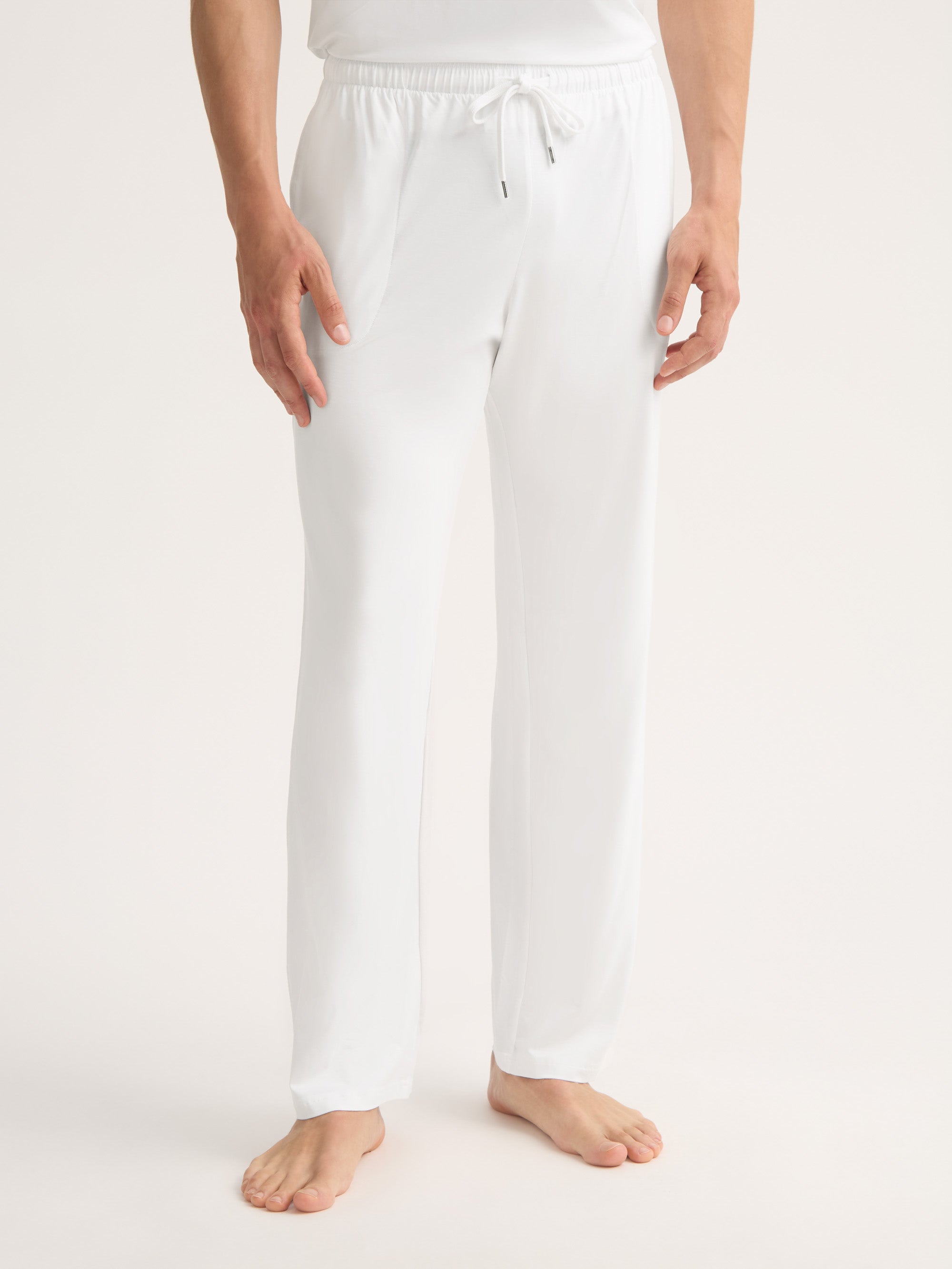 Men's Lounge Trousers Basel Micro Modal Stretch White