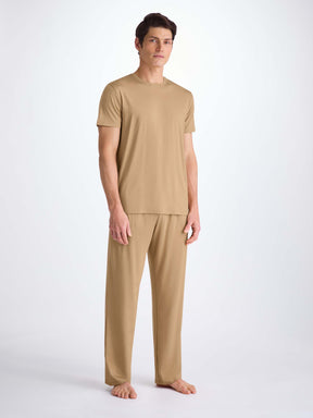 Men's Lounge Trousers Basel Micro Modal Stretch Camel