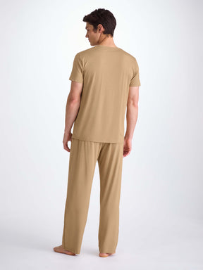Men's Lounge Trousers Basel Micro Modal Stretch Camel