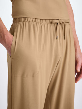 Men's Lounge Trousers Basel Micro Modal Stretch Camel