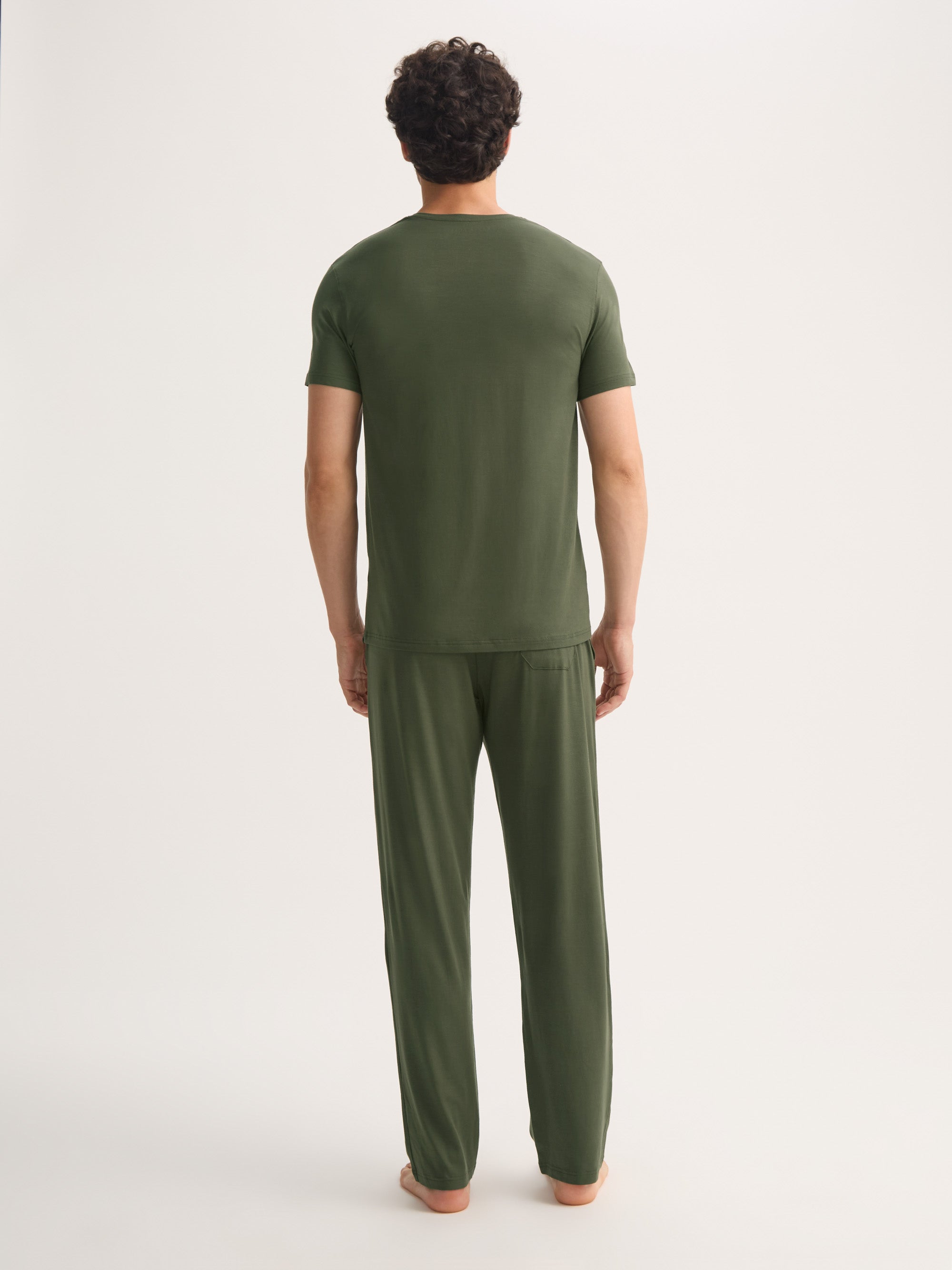 Men's Lounge Trousers Basel Micro Modal Stretch Evergreen