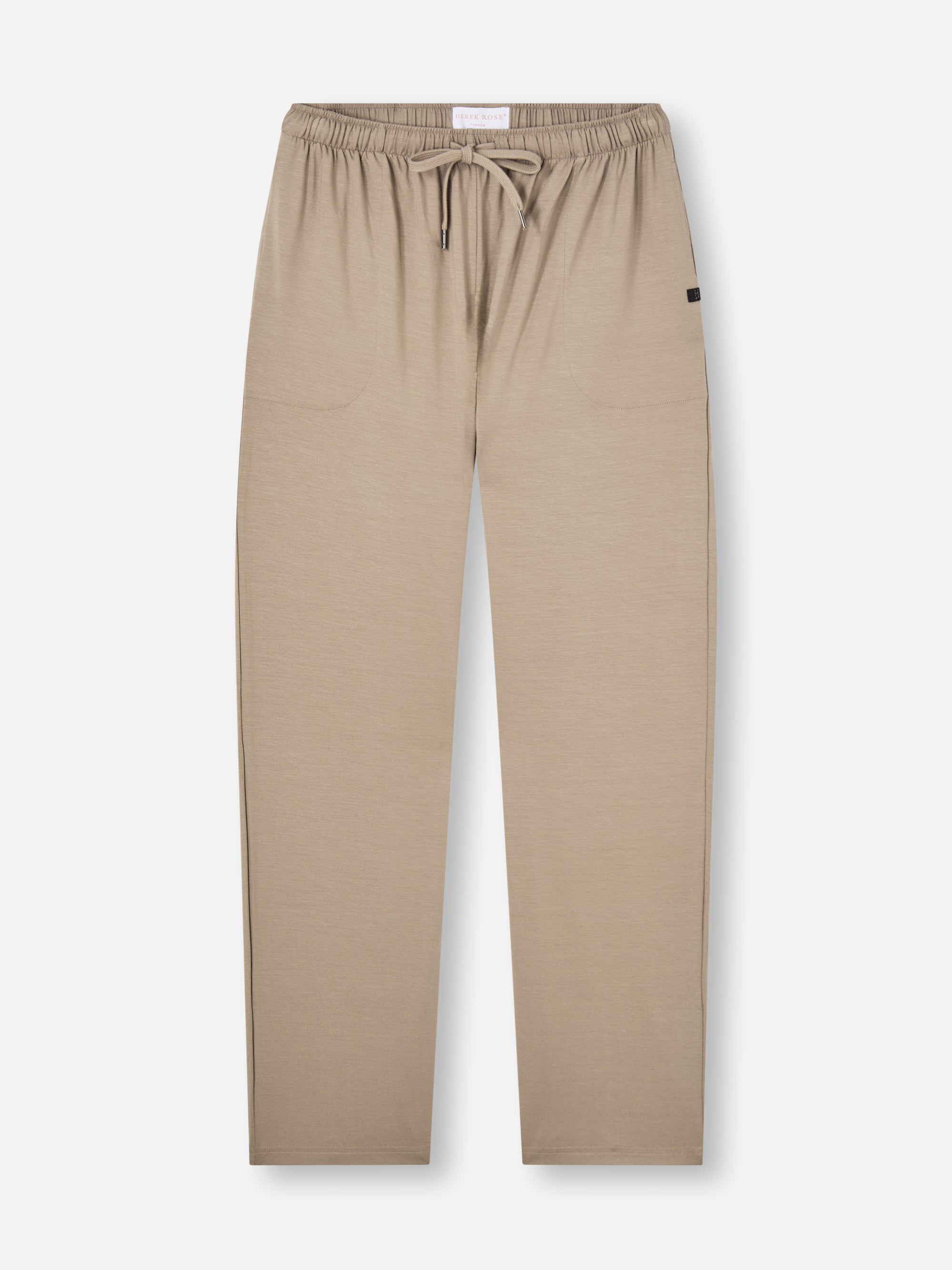 Men's Lounge Trousers Basel Micro Modal Stretch Taupe | Derek Rose