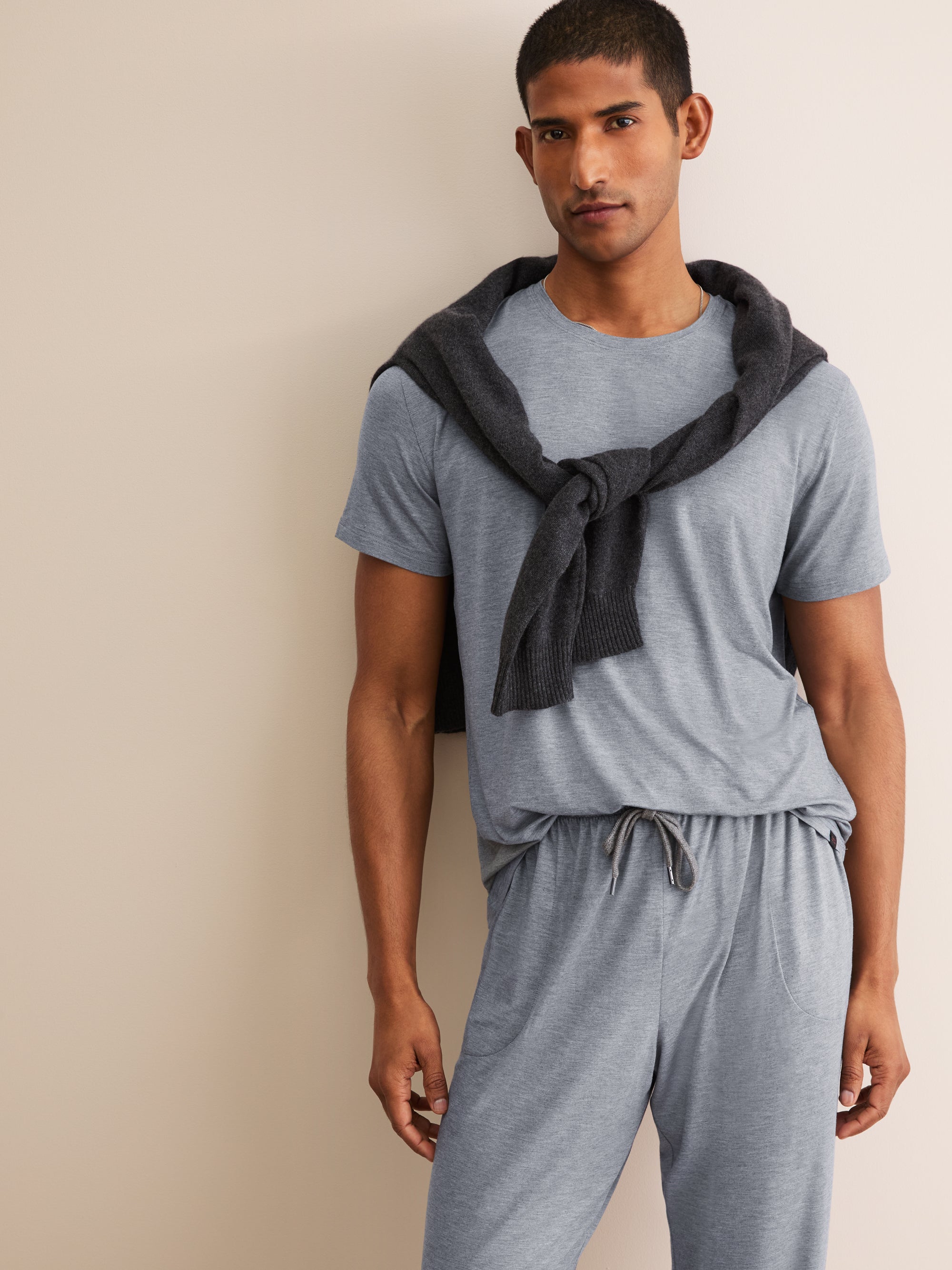 Men's Lounge Trousers Marlowe Micro Modal Stretch Charcoal