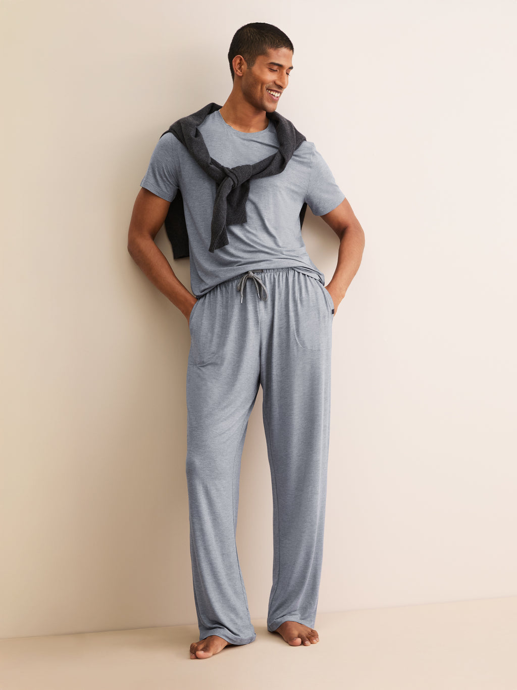 Marlowe Micro Modal Lounge Trousers Charcoal Grey