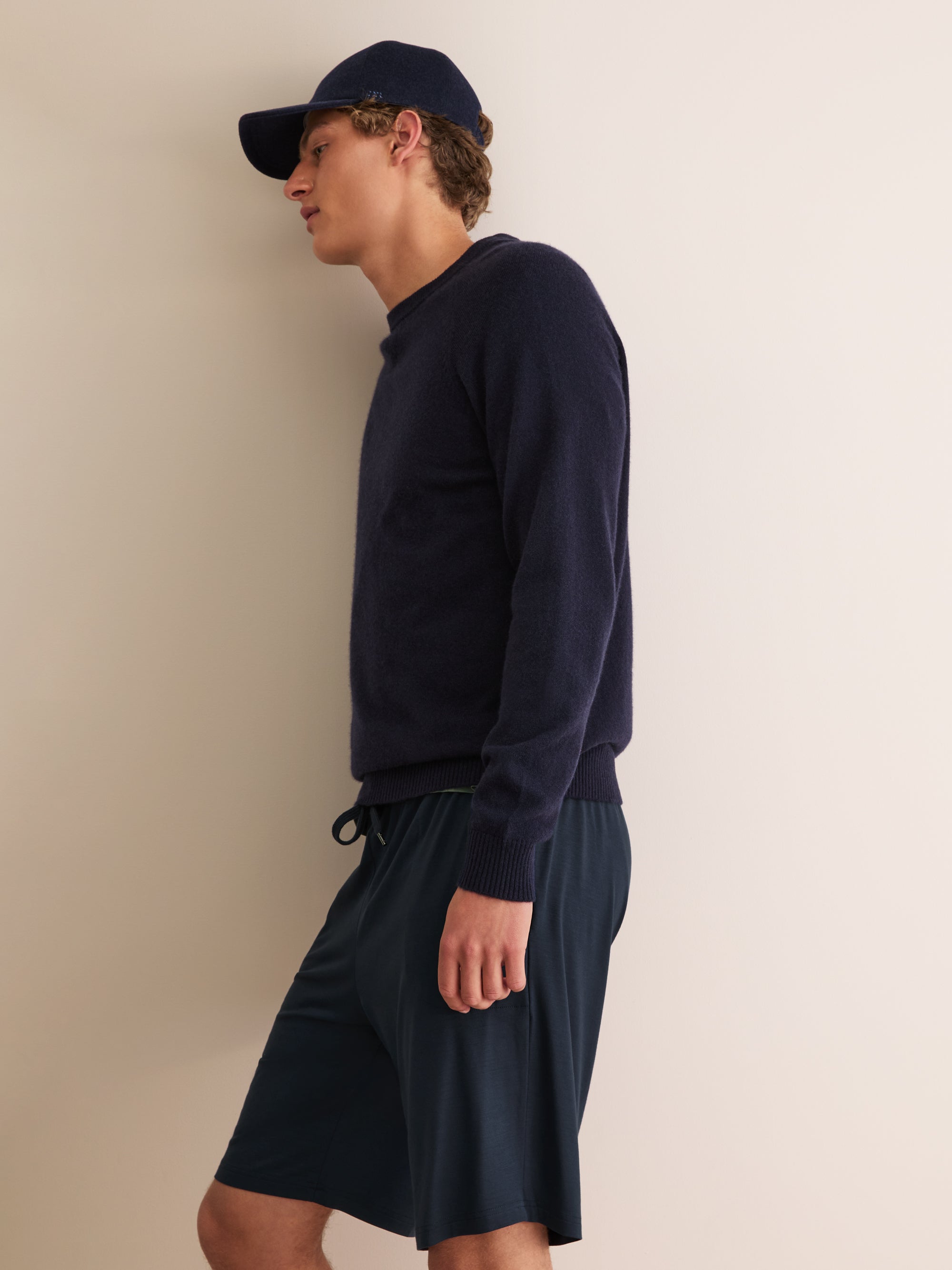 Men's Lounge Shorts Basel Micro Modal Stretch Navy 