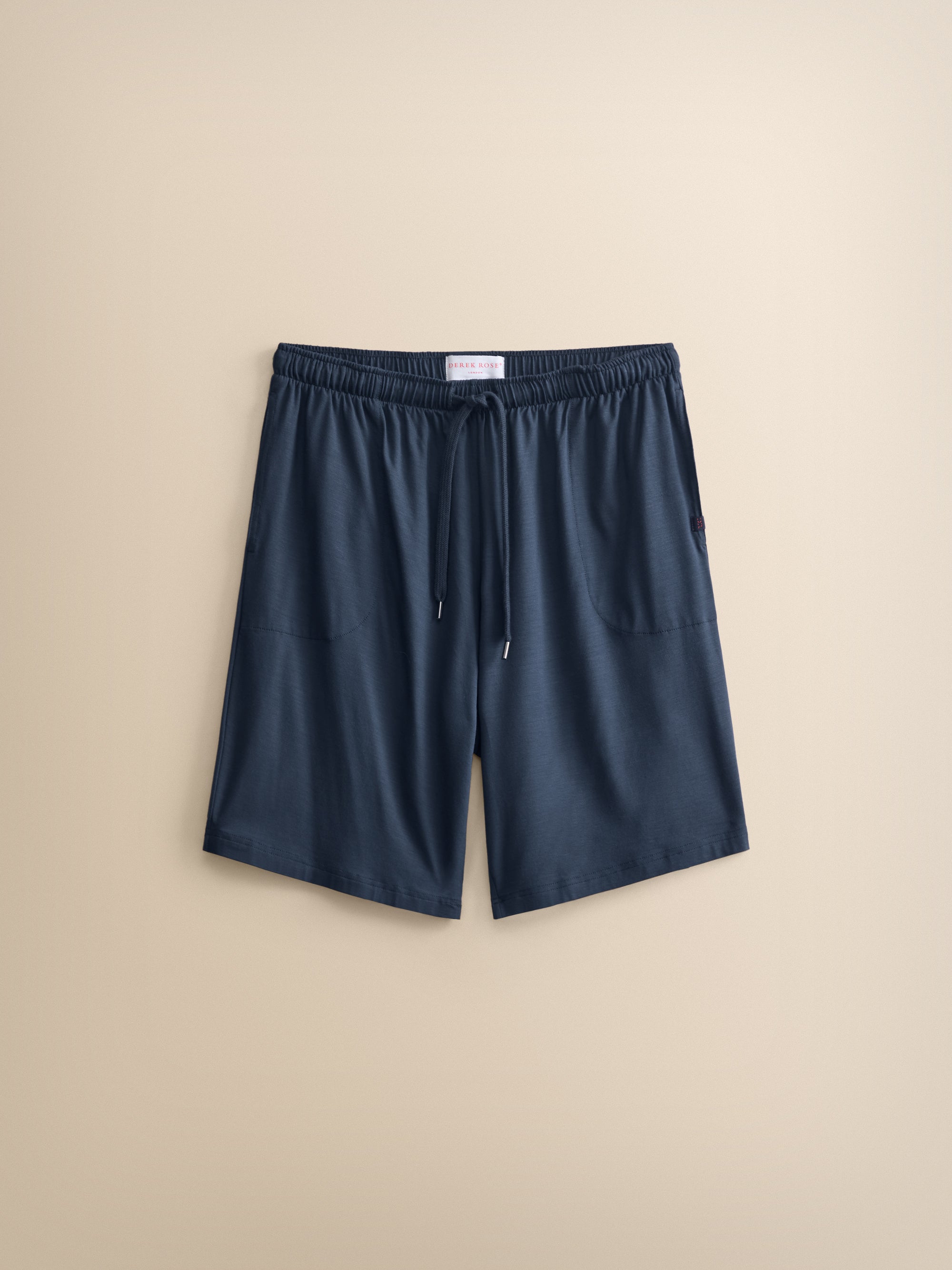 Men's Basel Micro Modal Lounge Shorts Navy Blue | Derek Rose