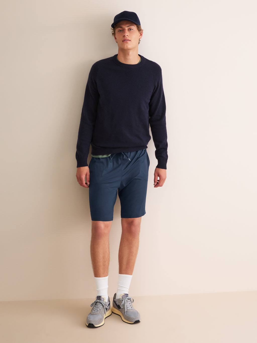 Men's Lounge Shorts Basel Micro Modal Stretch Navy | Derek Rose
