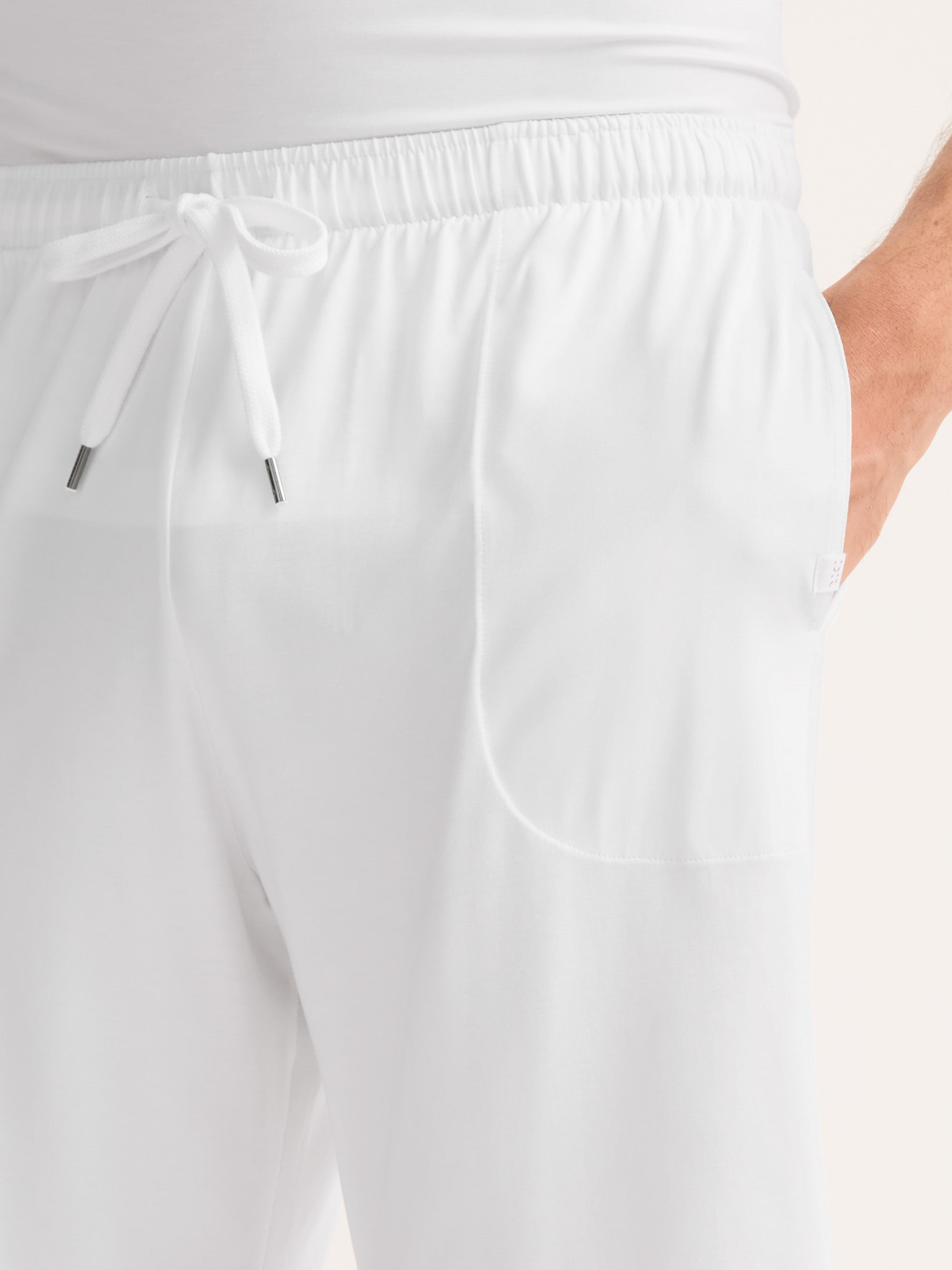 Men's Lounge Shorts Basel Micro Modal Stretch White