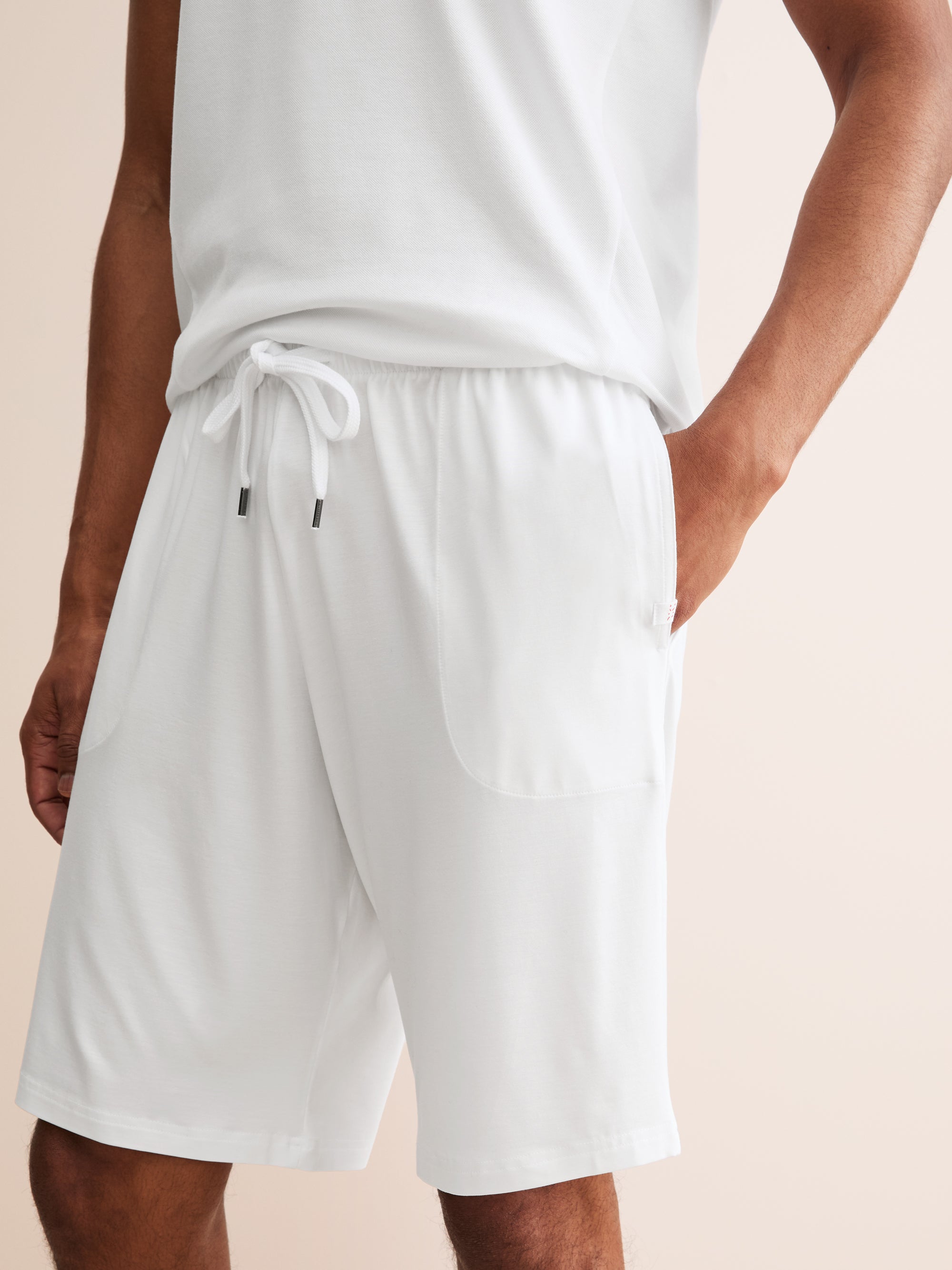 Men's Lounge Shorts Basel Micro Modal Stretch White