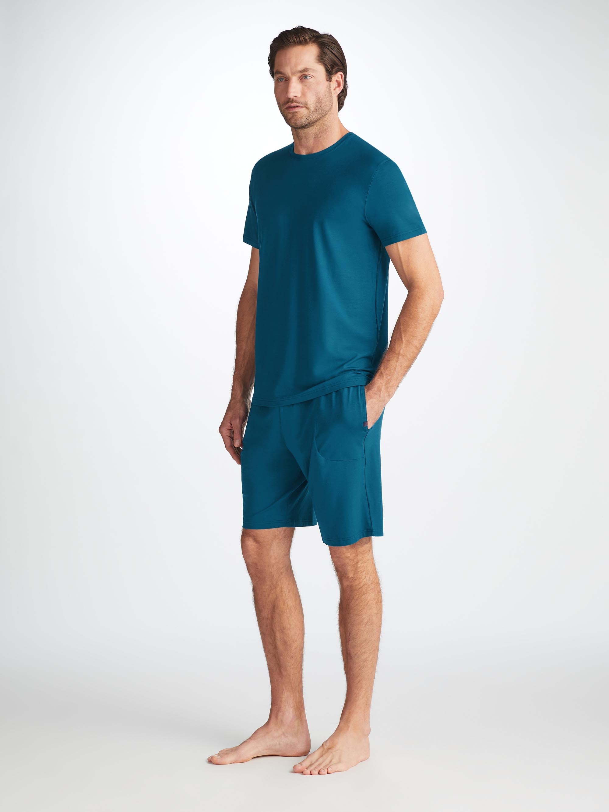 Men's Lounge Shorts Basel Micro Modal Stretch Poseidon Blue