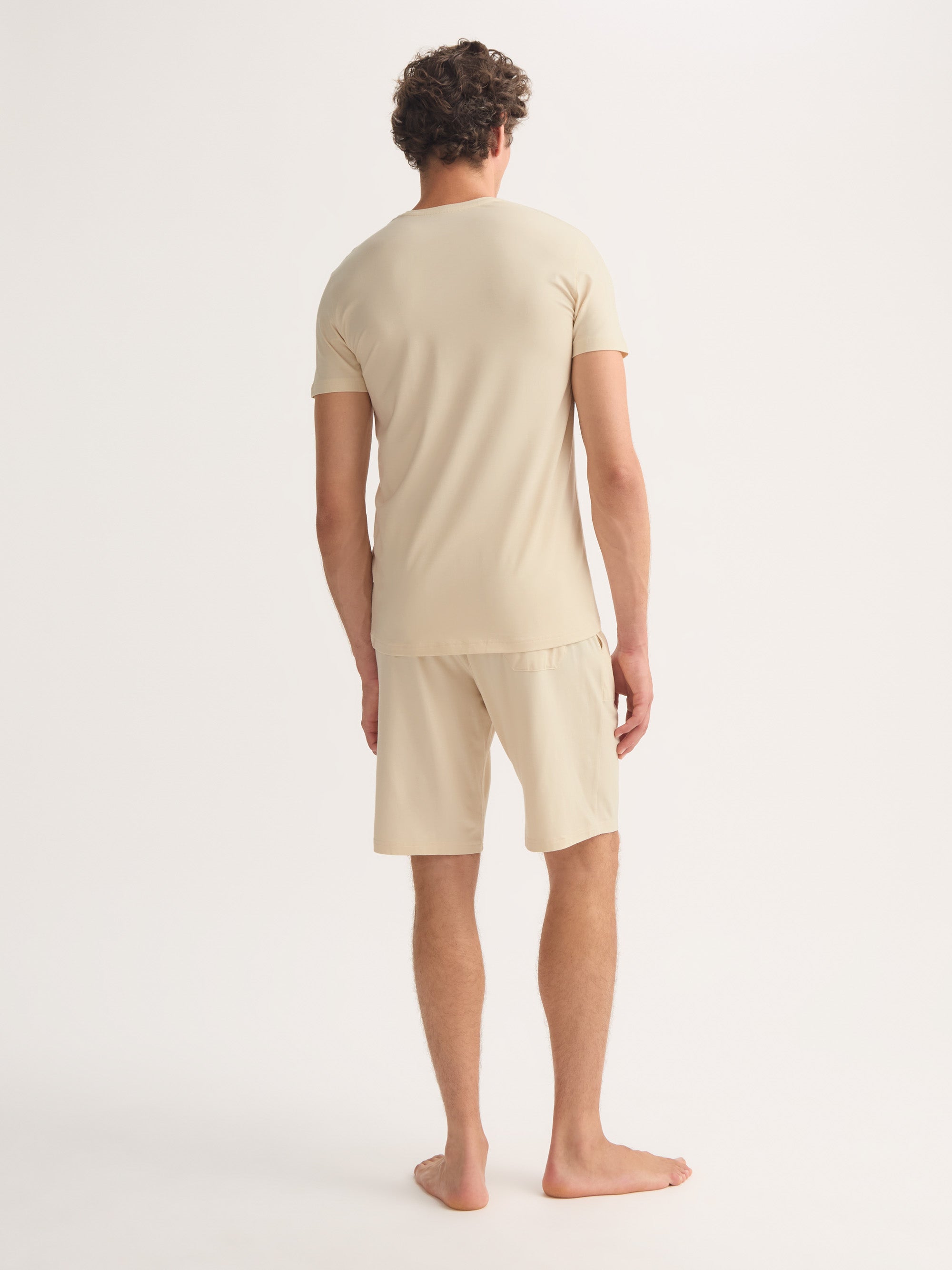 Men's Lounge Shorts Basel Micro Modal Stretch Ecru