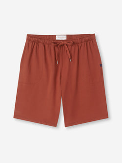 Men's Lounge Shorts Basel Micro Modal Stretch Rust Red