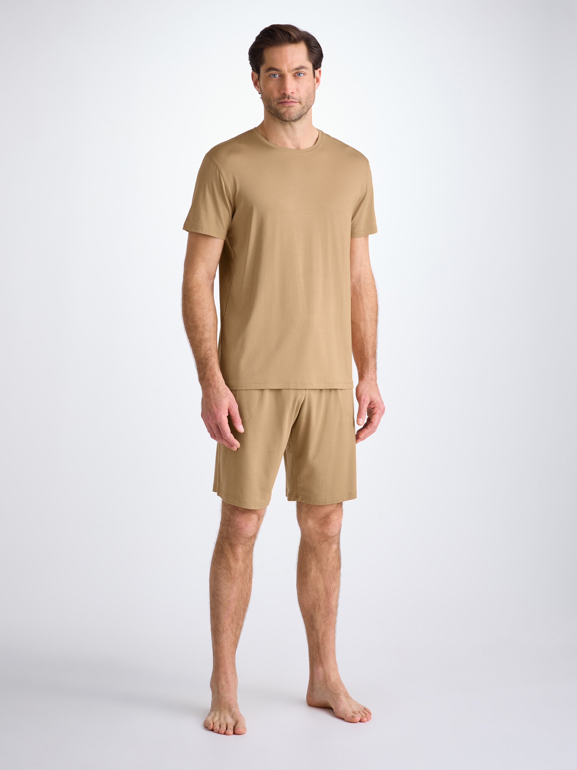 Men's Lounge Shorts Basel Micro Modal Stretch Camel