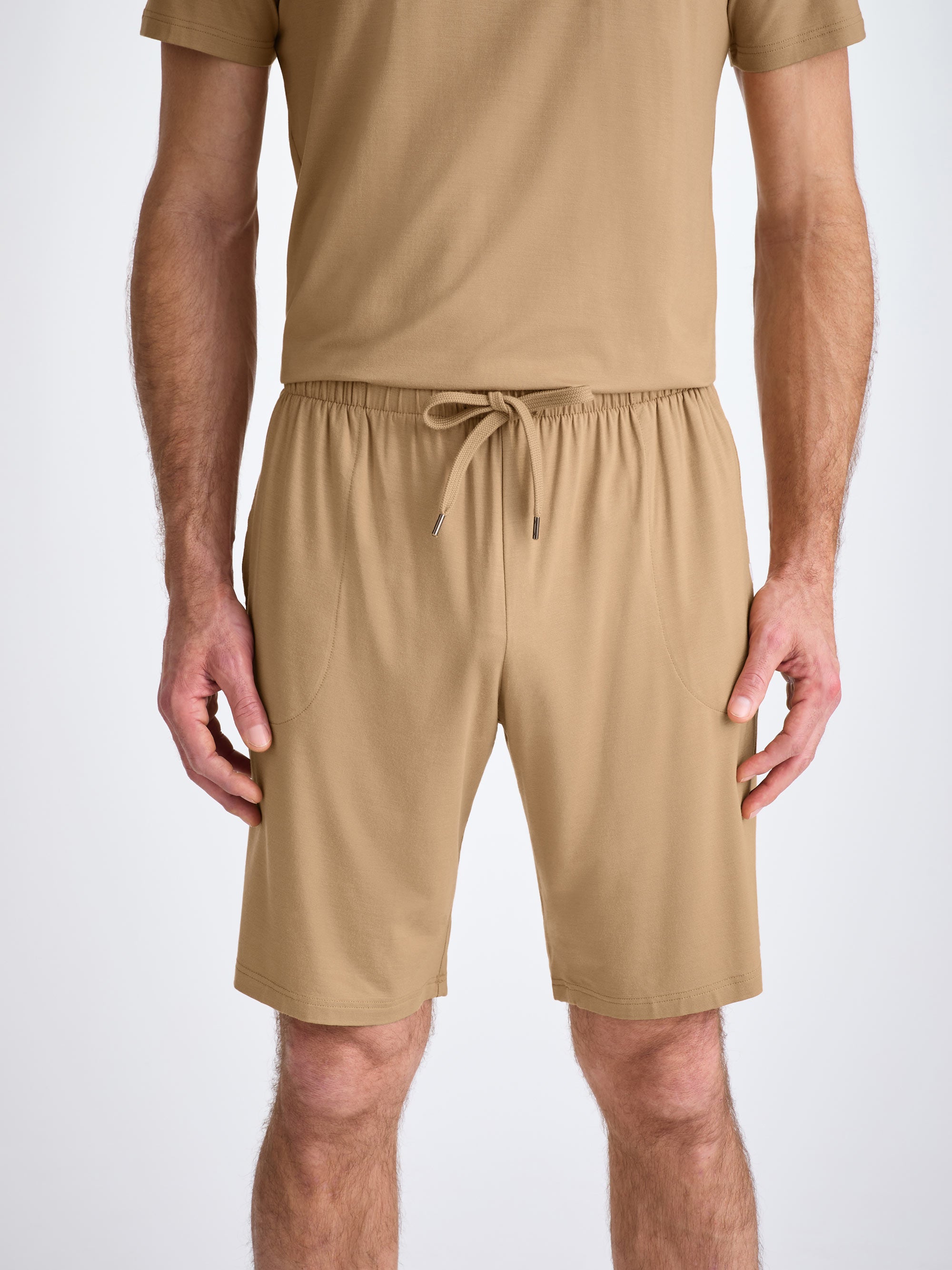 Men's Lounge Shorts Basel Micro Modal Stretch Camel