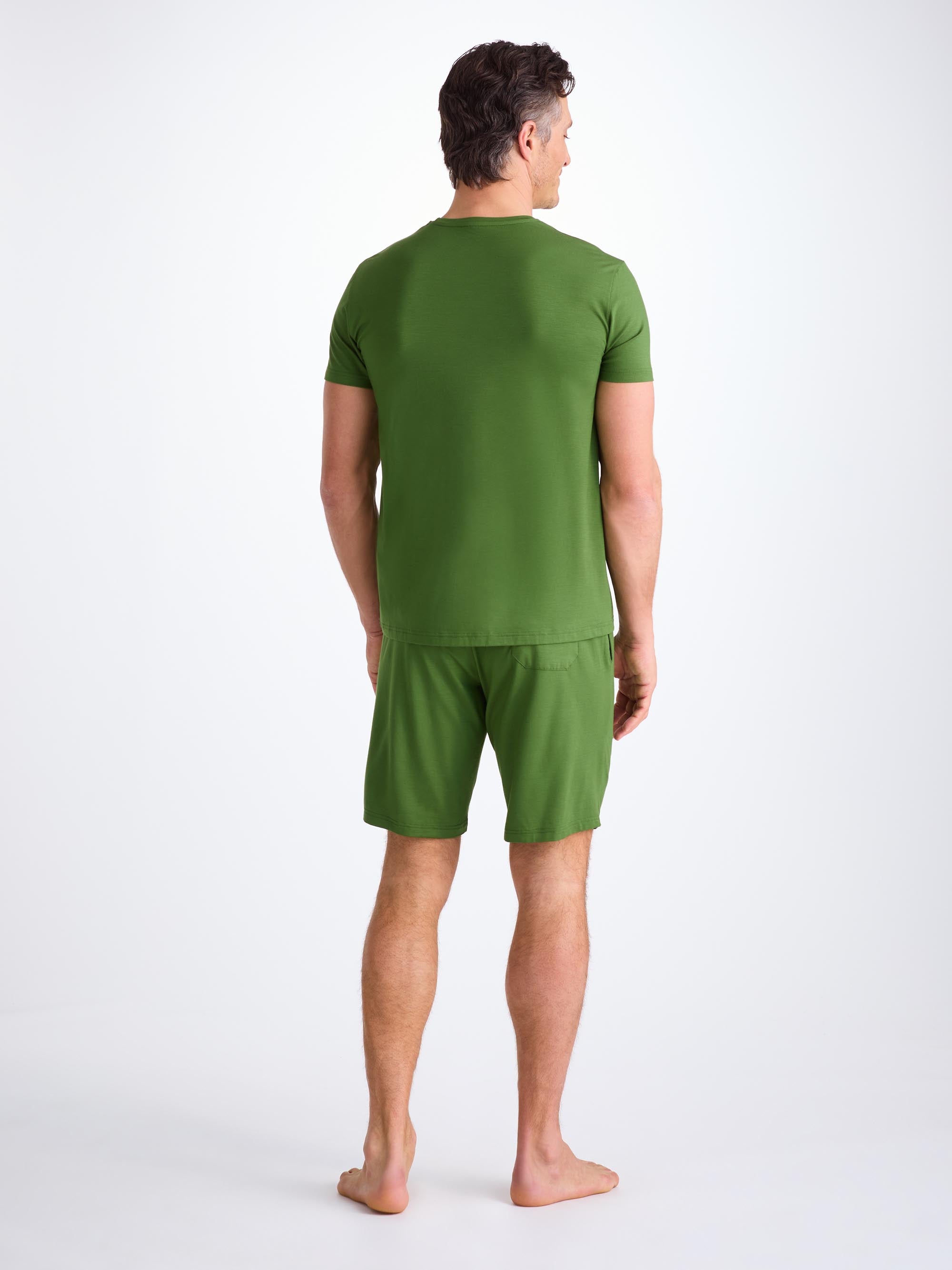 Men's Lounge Shorts Basel Micro Modal Stretch Leaf Green