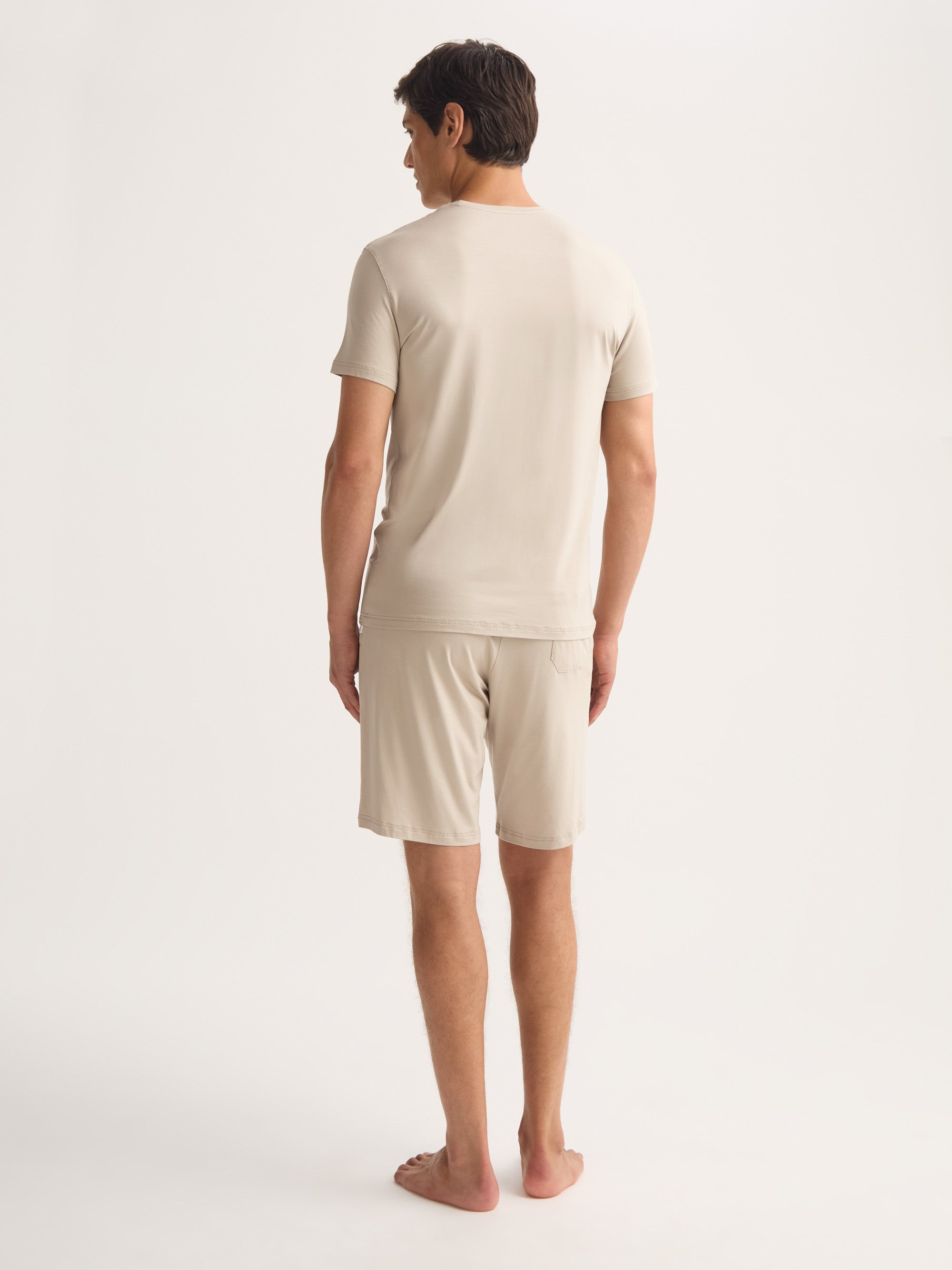 Men's Lounge Shorts Basel Micro Modal Stretch Light Stone