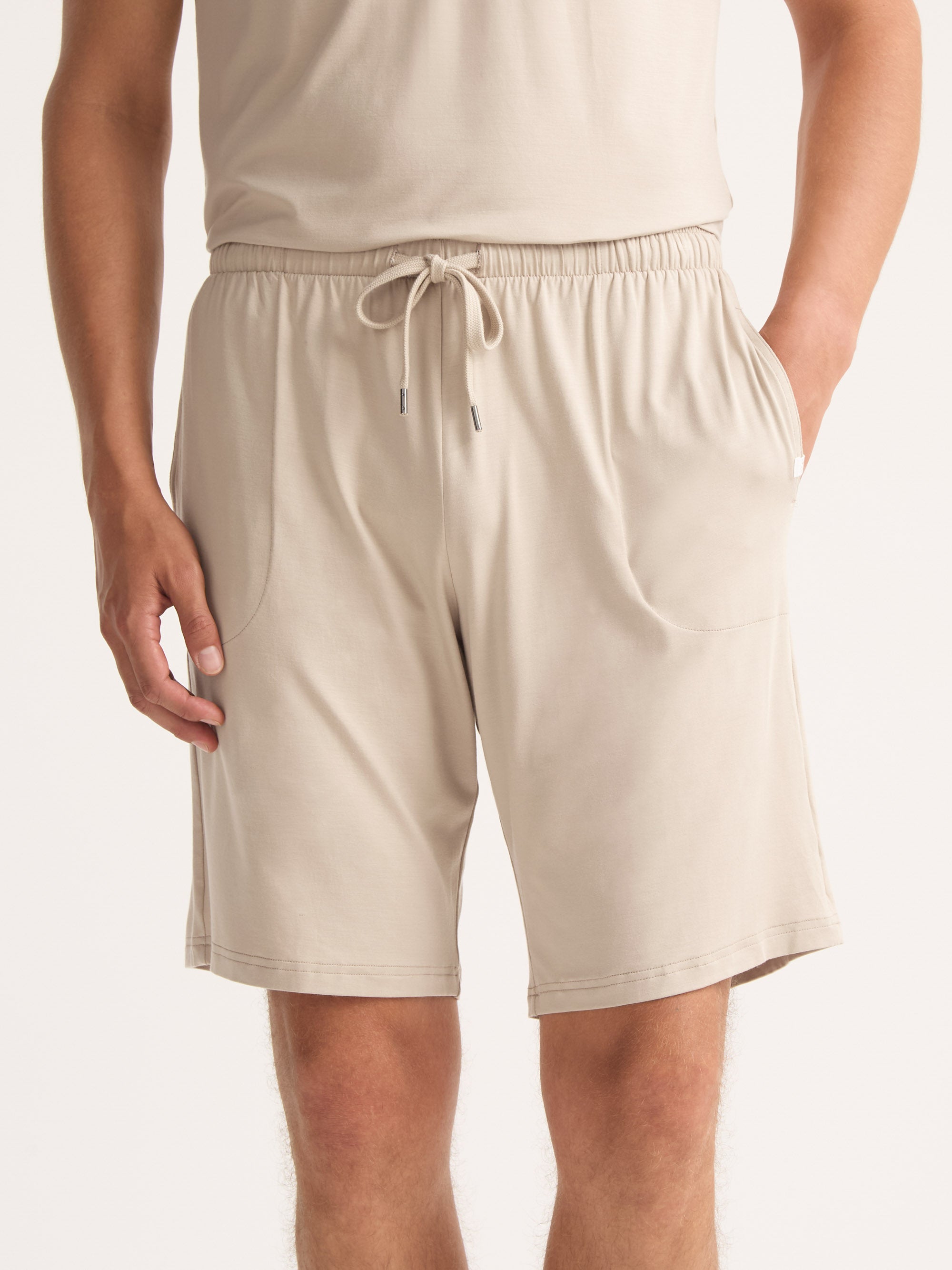 Men's Lounge Shorts Basel Micro Modal Stretch Light Stone