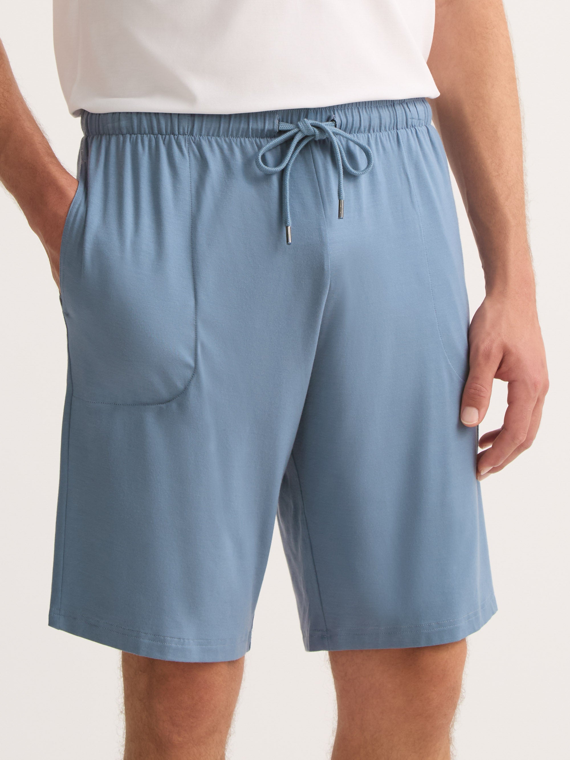 Men's Lounge Shorts Basel Micro Modal Stretch Storm Blue
