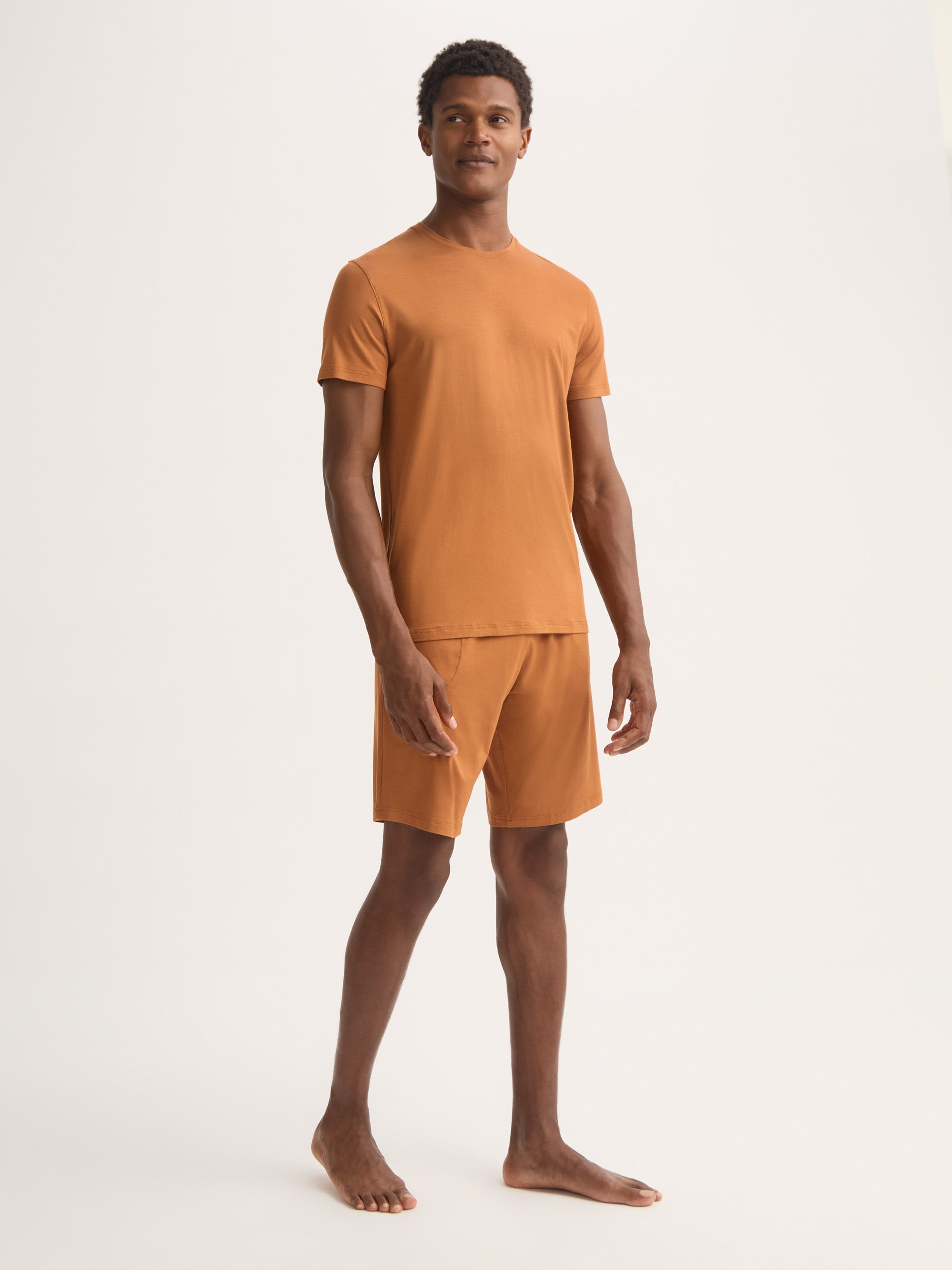 Men's Lounge Shorts Basel Micro Modal Stretch Ginger