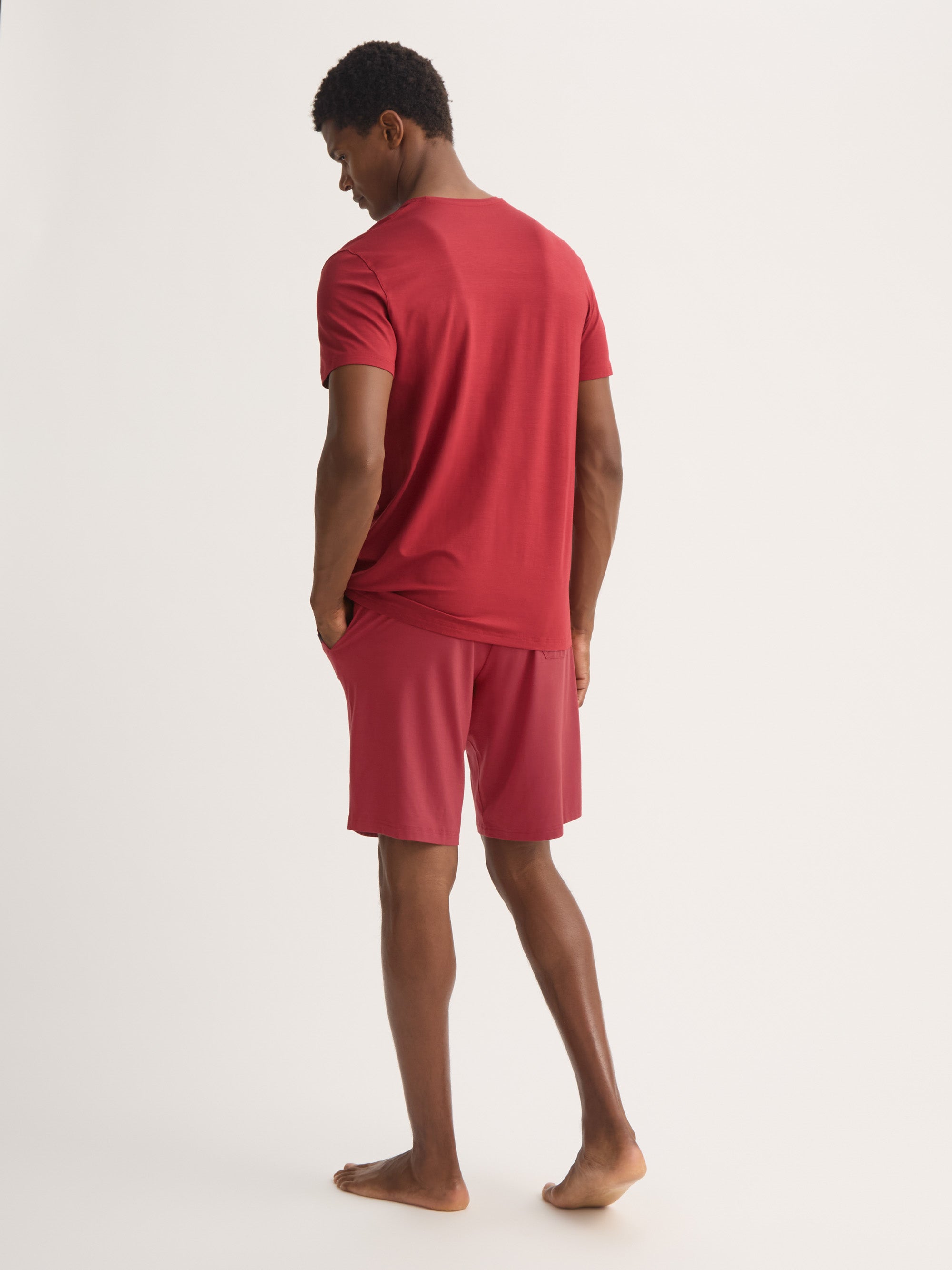 Men's Lounge Shorts Basel Micro Modal Stretch Rustic Red