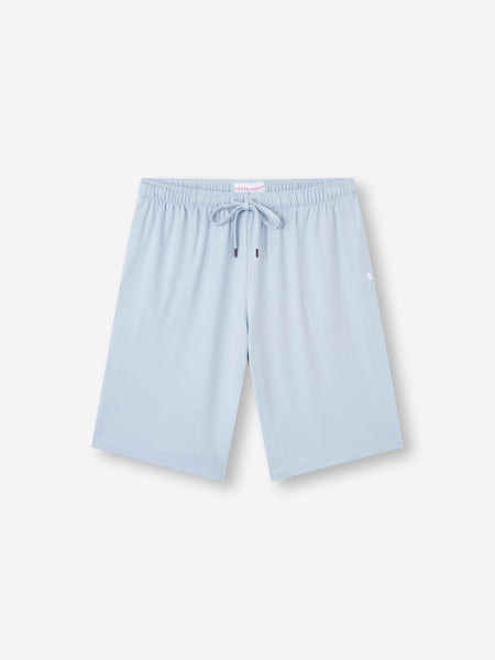 Men's Lounge Shorts Basel Micro Modal Stretch Light Blue | Derek Rose
