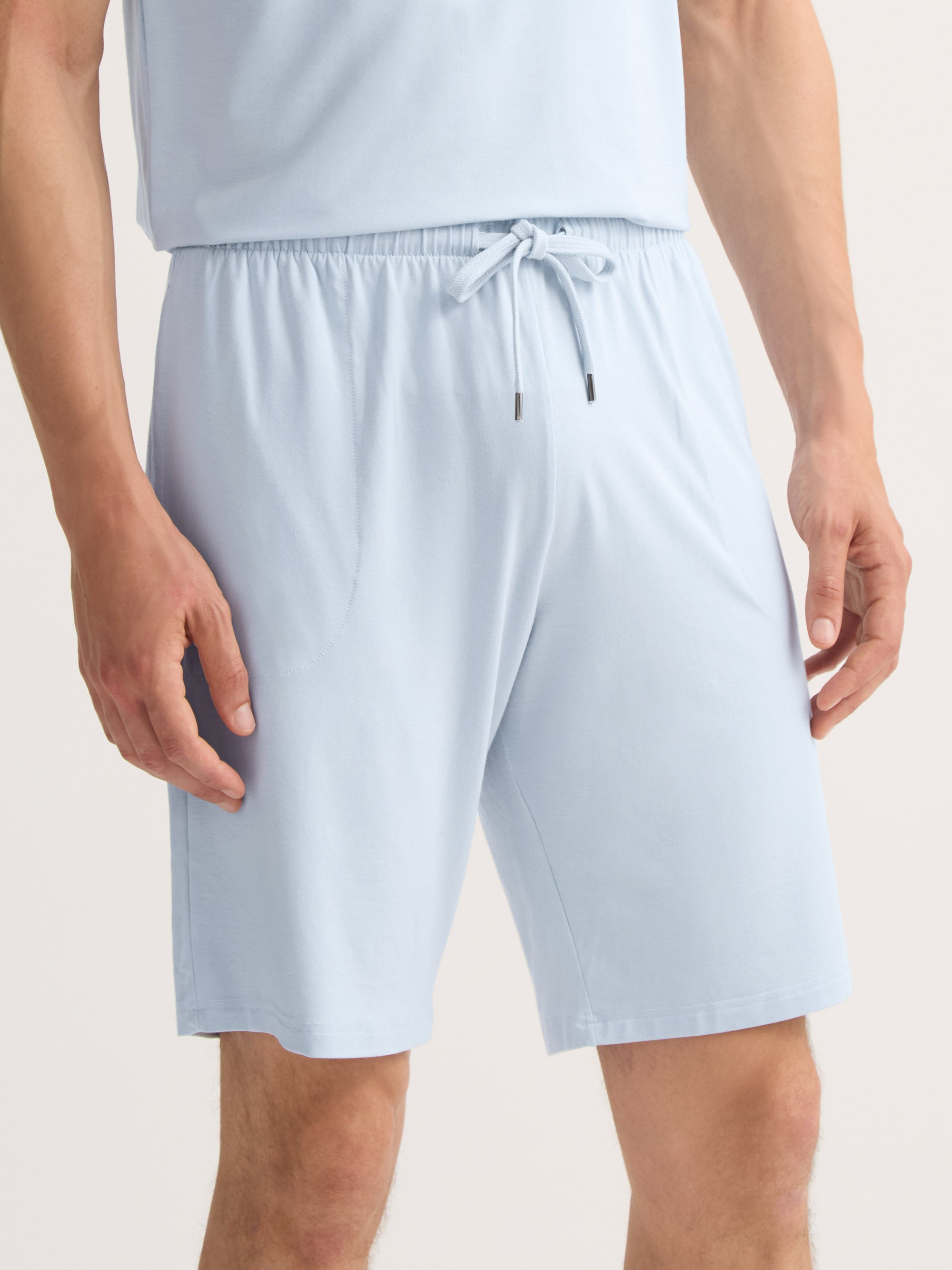 Men's Lounge Shorts Basel Micro Modal Stretch Light Blue