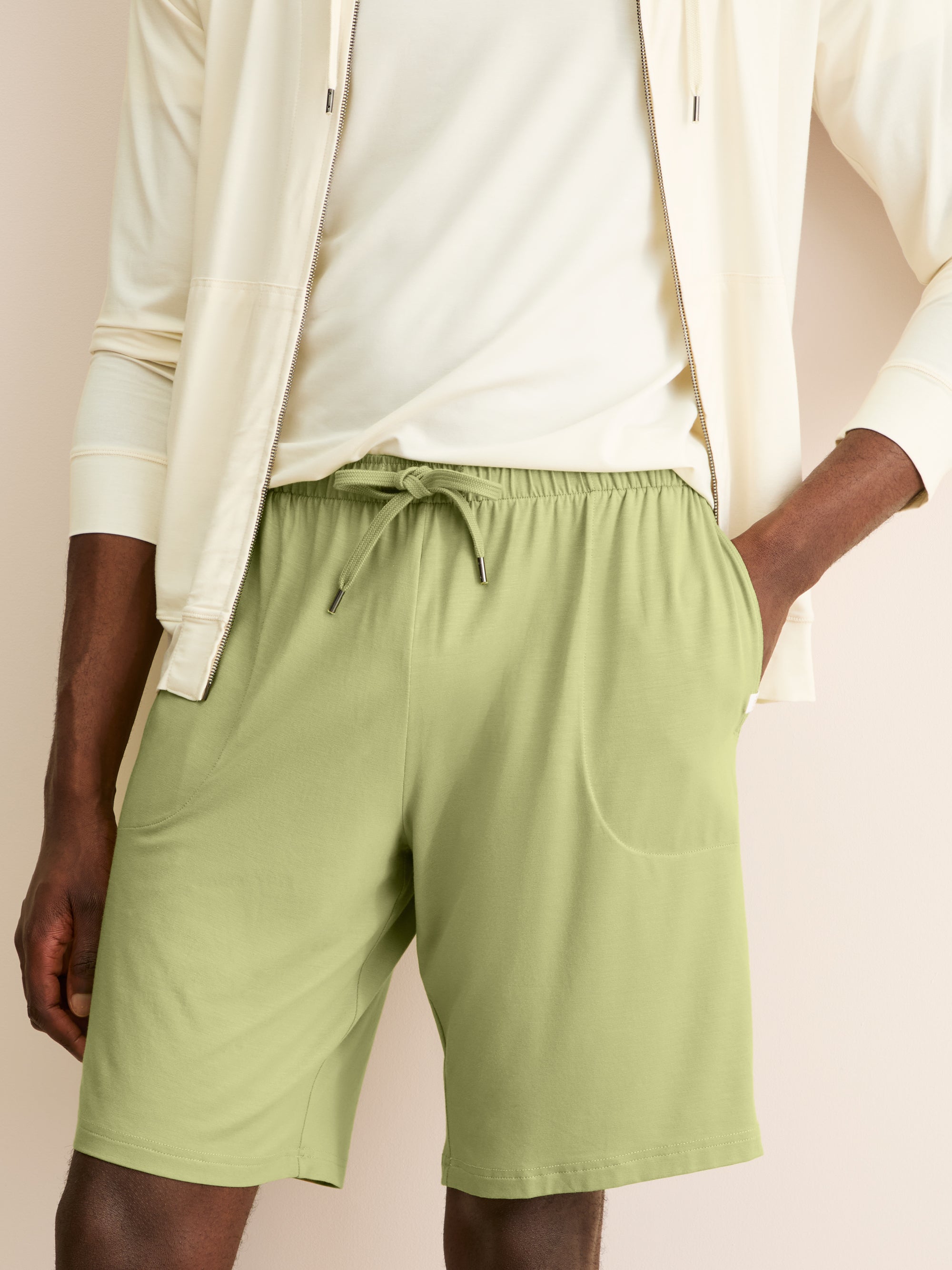 Men's Lounge Shorts Basel Micro Modal Stretch Pear Green
