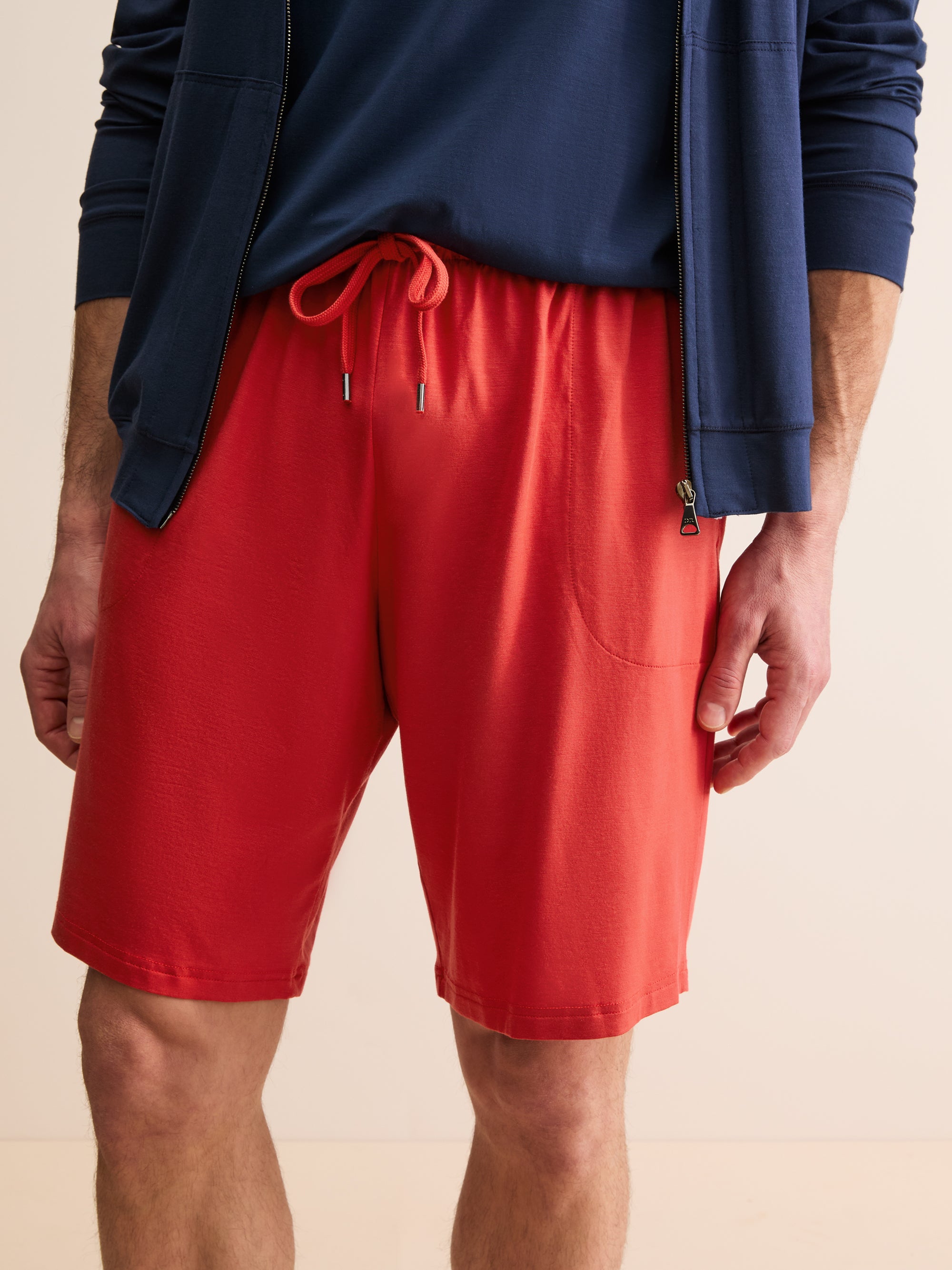 Men's Lounge Shorts Basel Micro Modal Stretch Rich Red