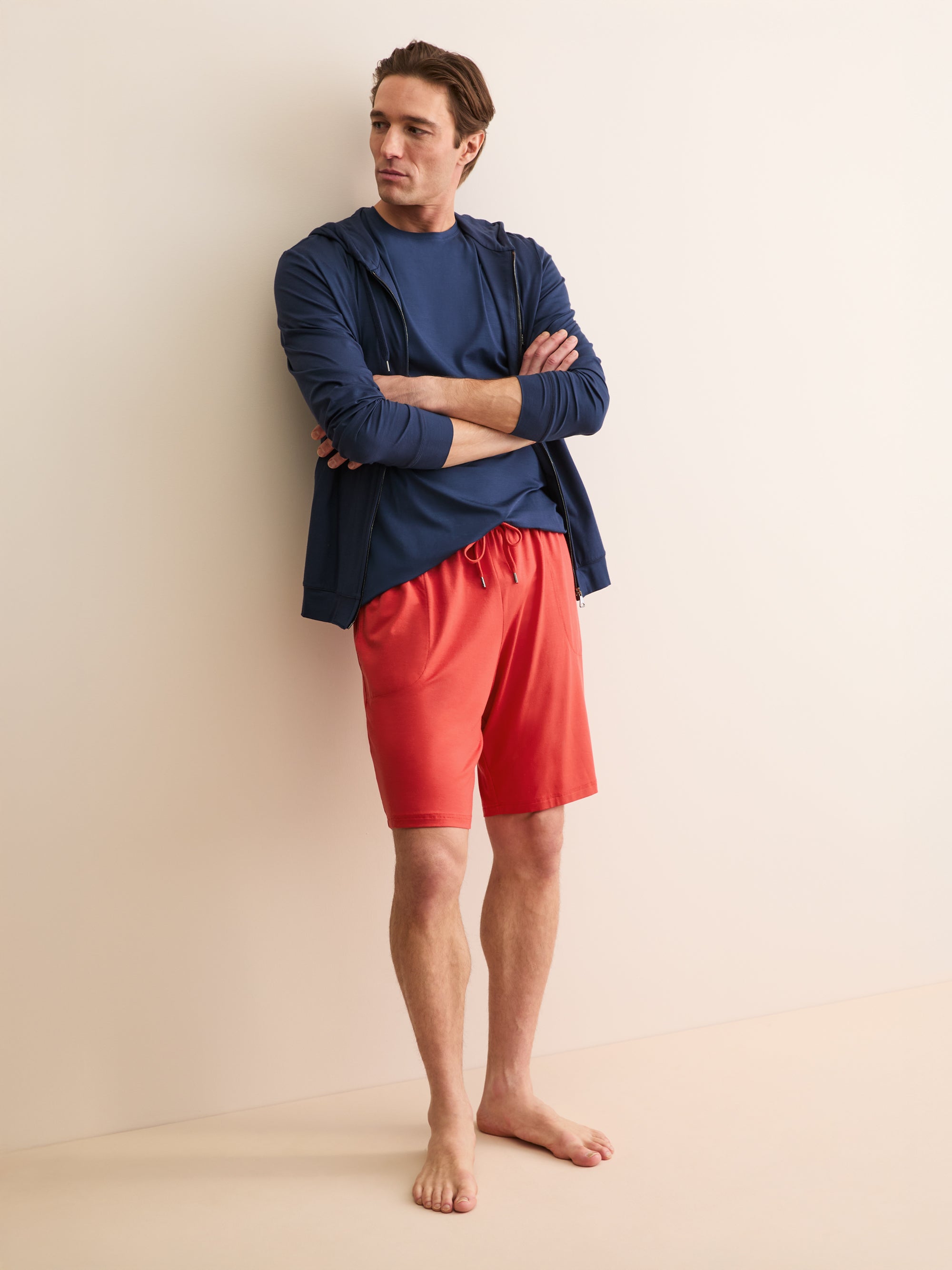 Men's Lounge Shorts Basel Micro Modal Stretch Rich Red