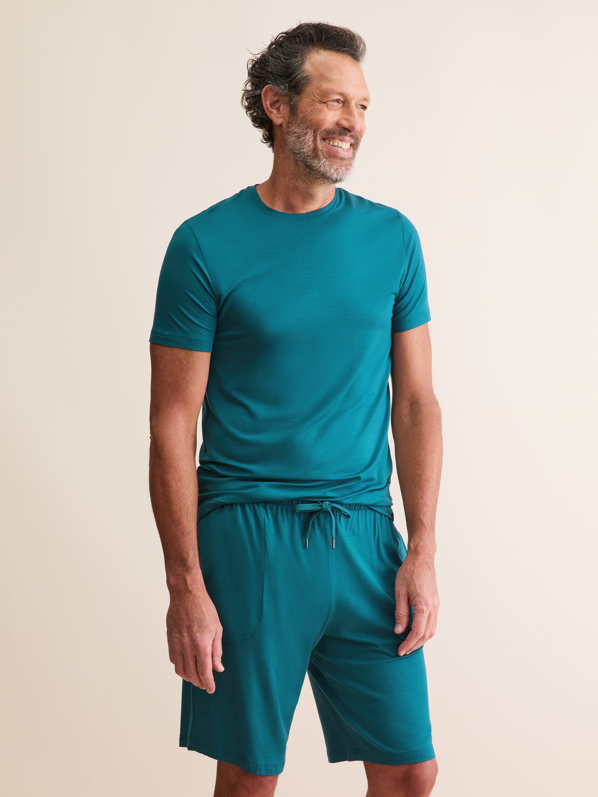 Men's Lounge Shorts Basel Micro Modal Stretch Teal