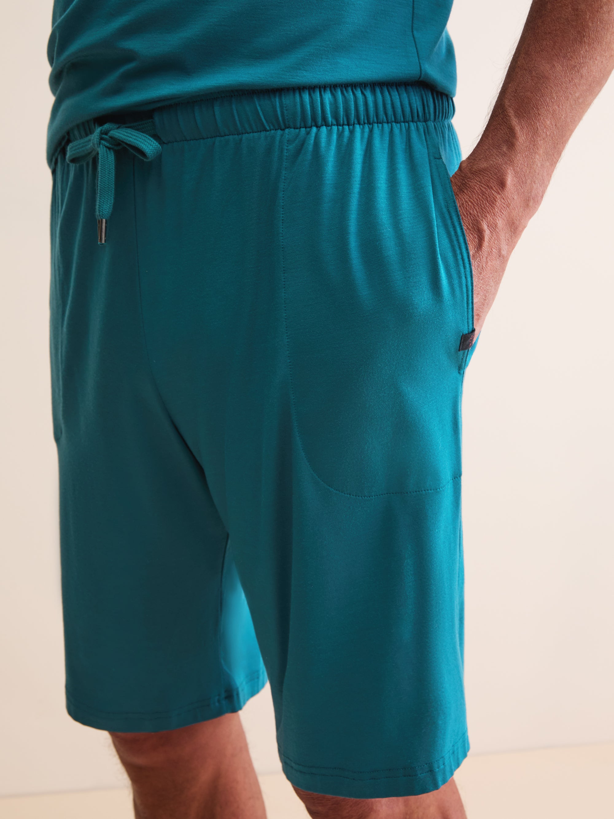 パンツ 22SS 1piu1uguale3 DEREKROSE SHORTS Men's Lounge Shorts Basel Micro Modal Stretch Teal | Derek Rose