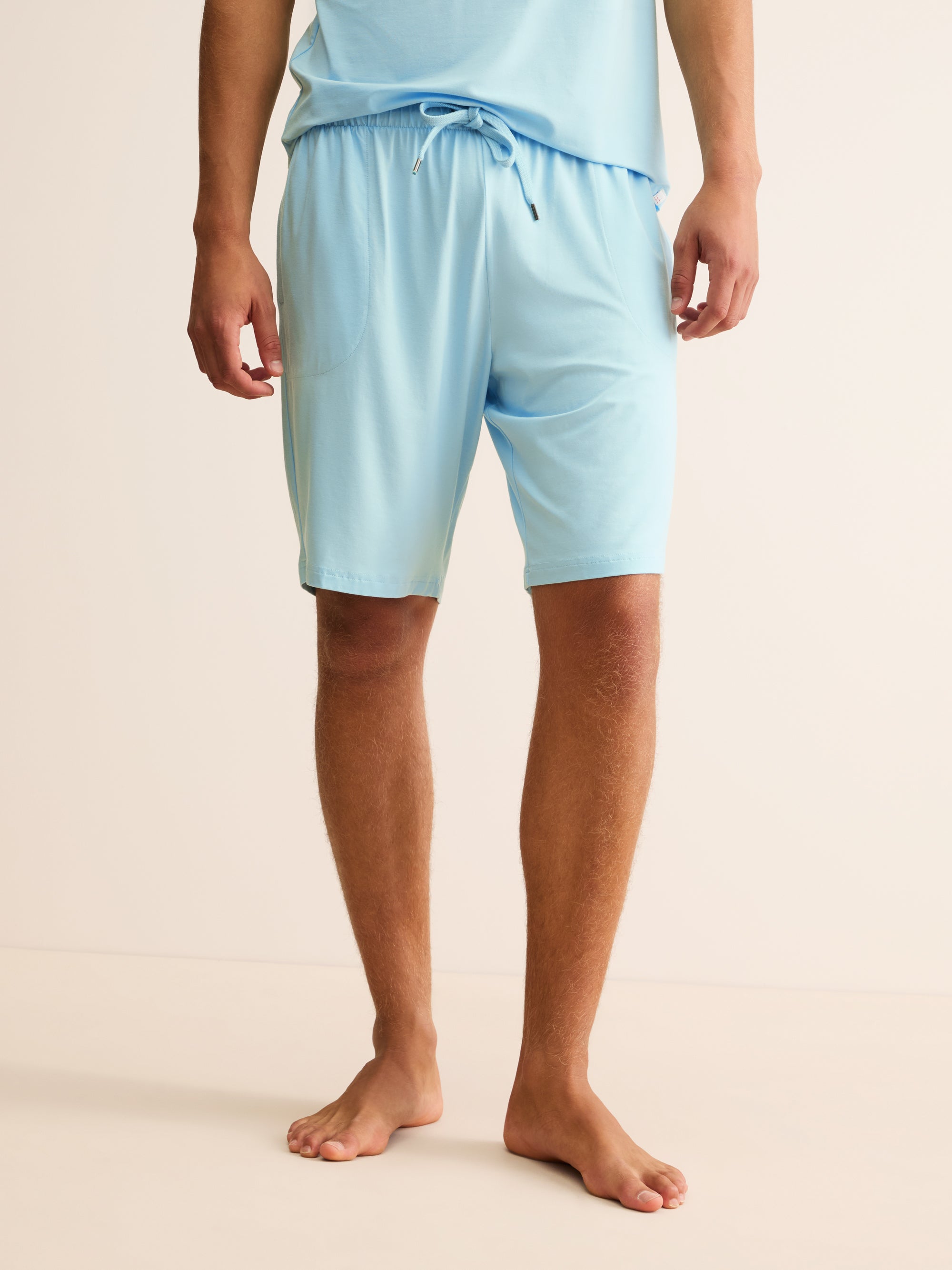 Men's Lounge Shorts Basel Micro Modal Stretch Powder Blue