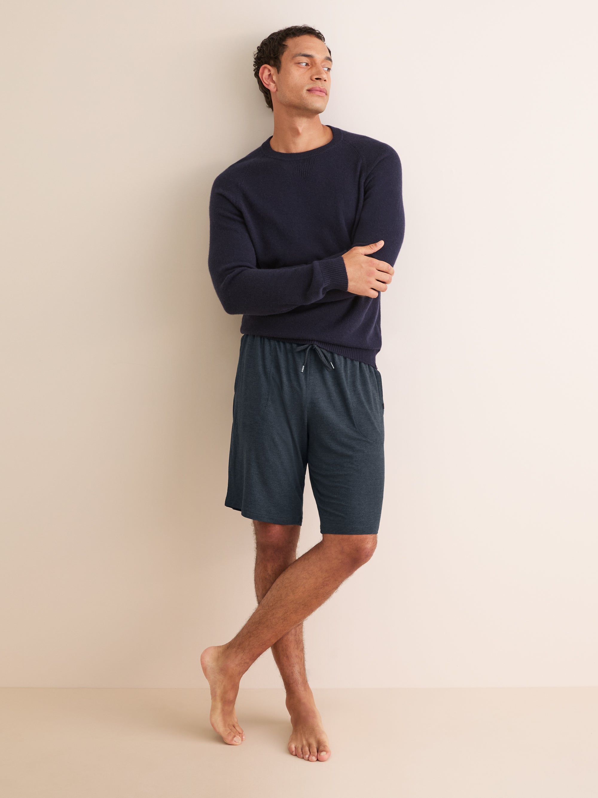 Men's Marlowe Micro Modal Lounge Shorts Anthracite Grey | Derek Rose