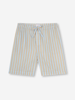 Men's Lounge Shorts Amalfi 20 Cotton Batiste Blue