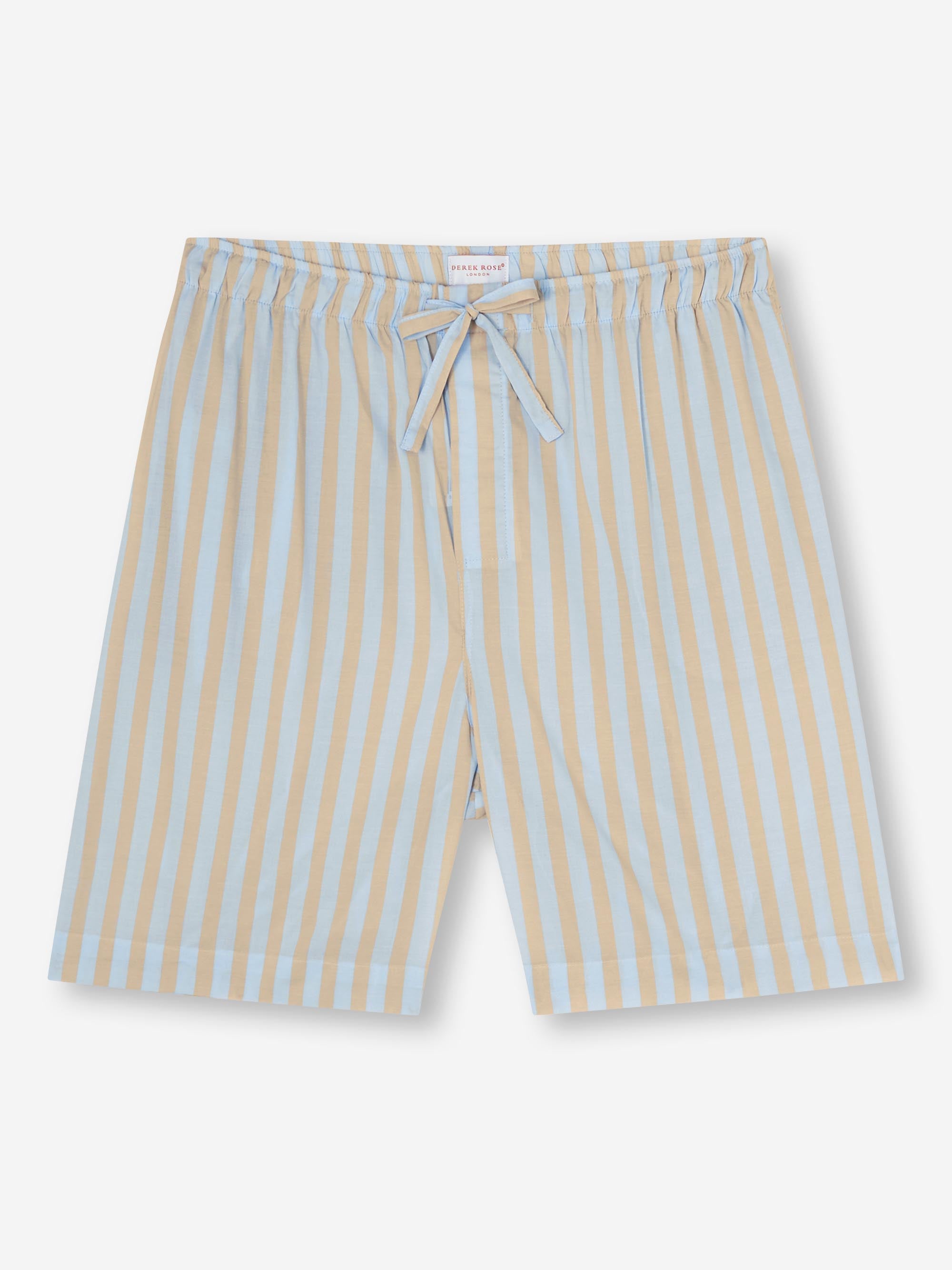 Men's Lounge Shorts Amalfi 20 Cotton Batiste Blue