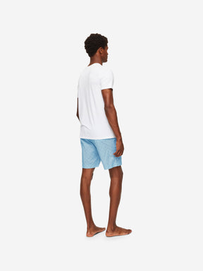 Men's Lounge Shorts Ledbury 56 Cotton Batiste Blue