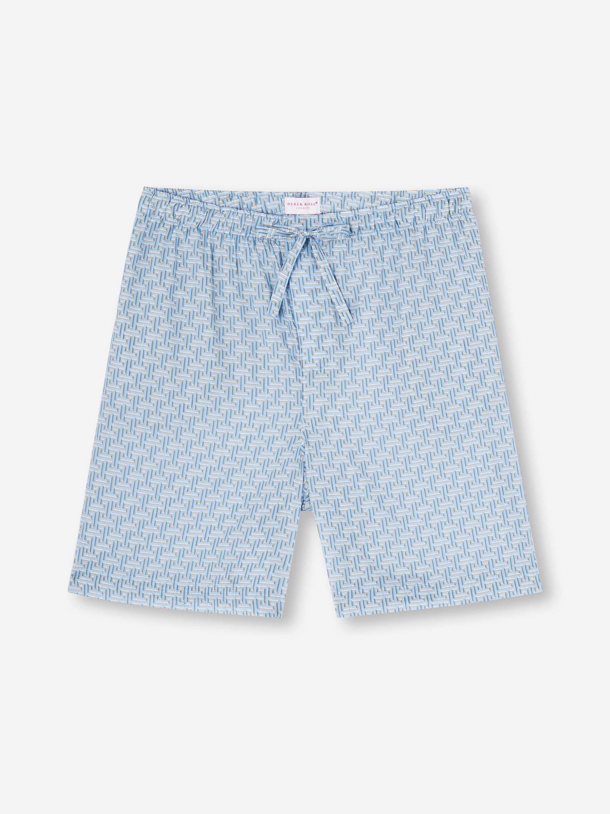 Men's Lounge Shorts Ledbury 72 Cotton Batiste Blue