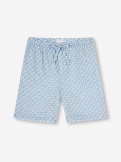 Men's Lounge Shorts Ledbury 72 Cotton Batiste Blue
